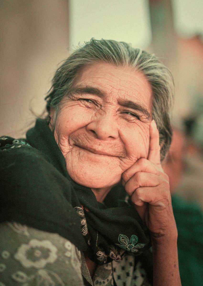 happy older woman