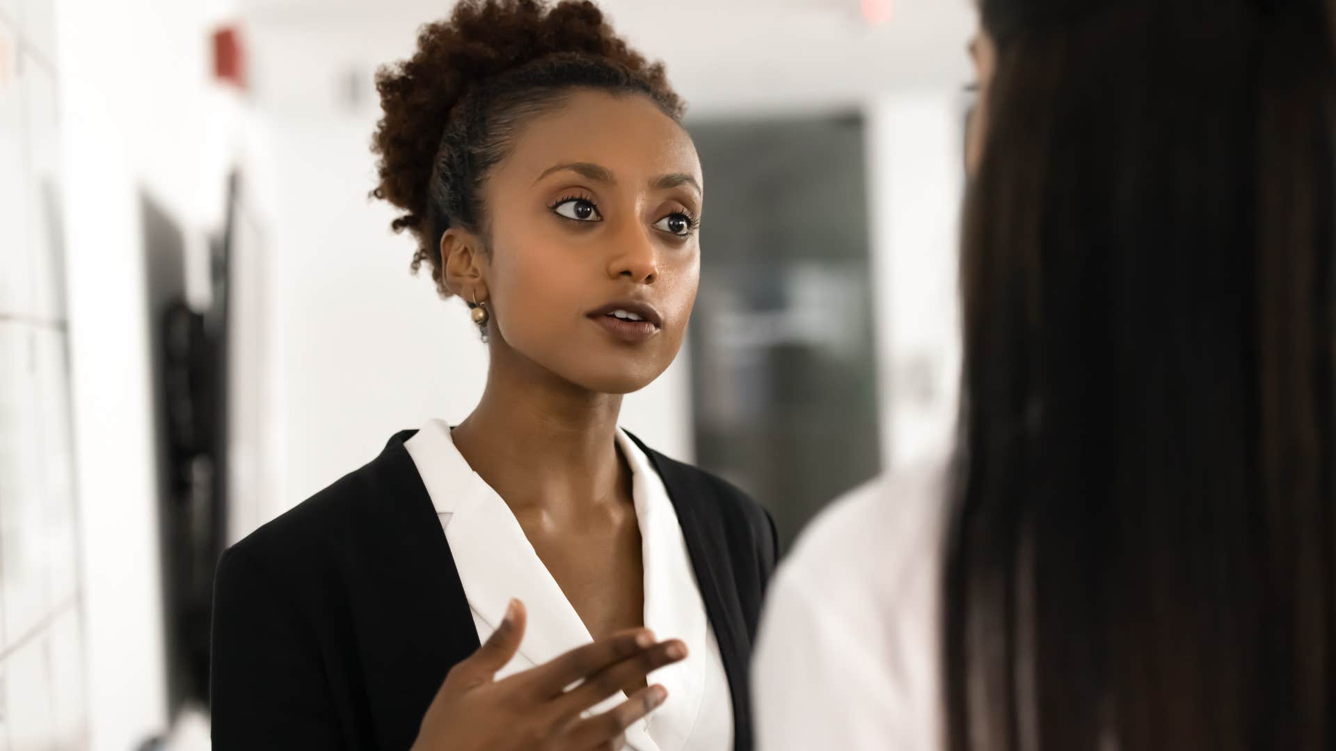 professional high-value woman setting boundaries at work