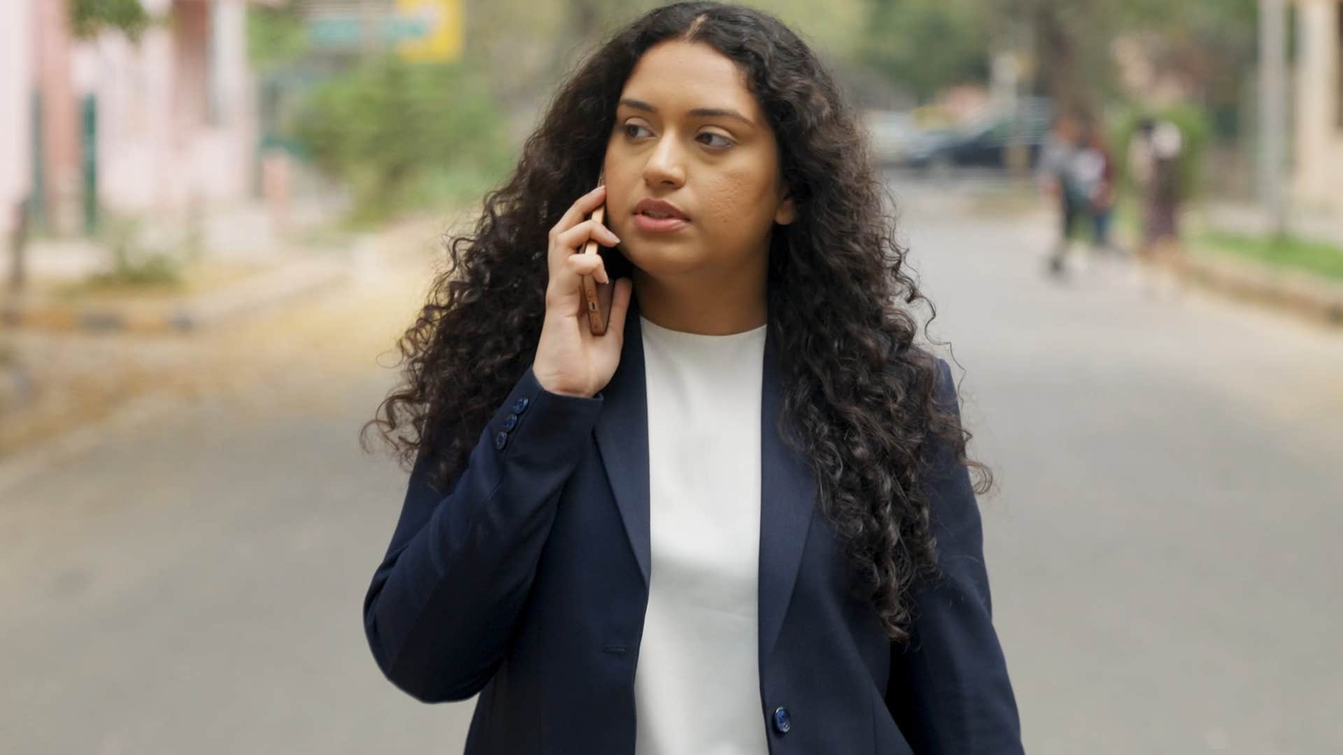 woman on the phone saying I'm not interested in playing games