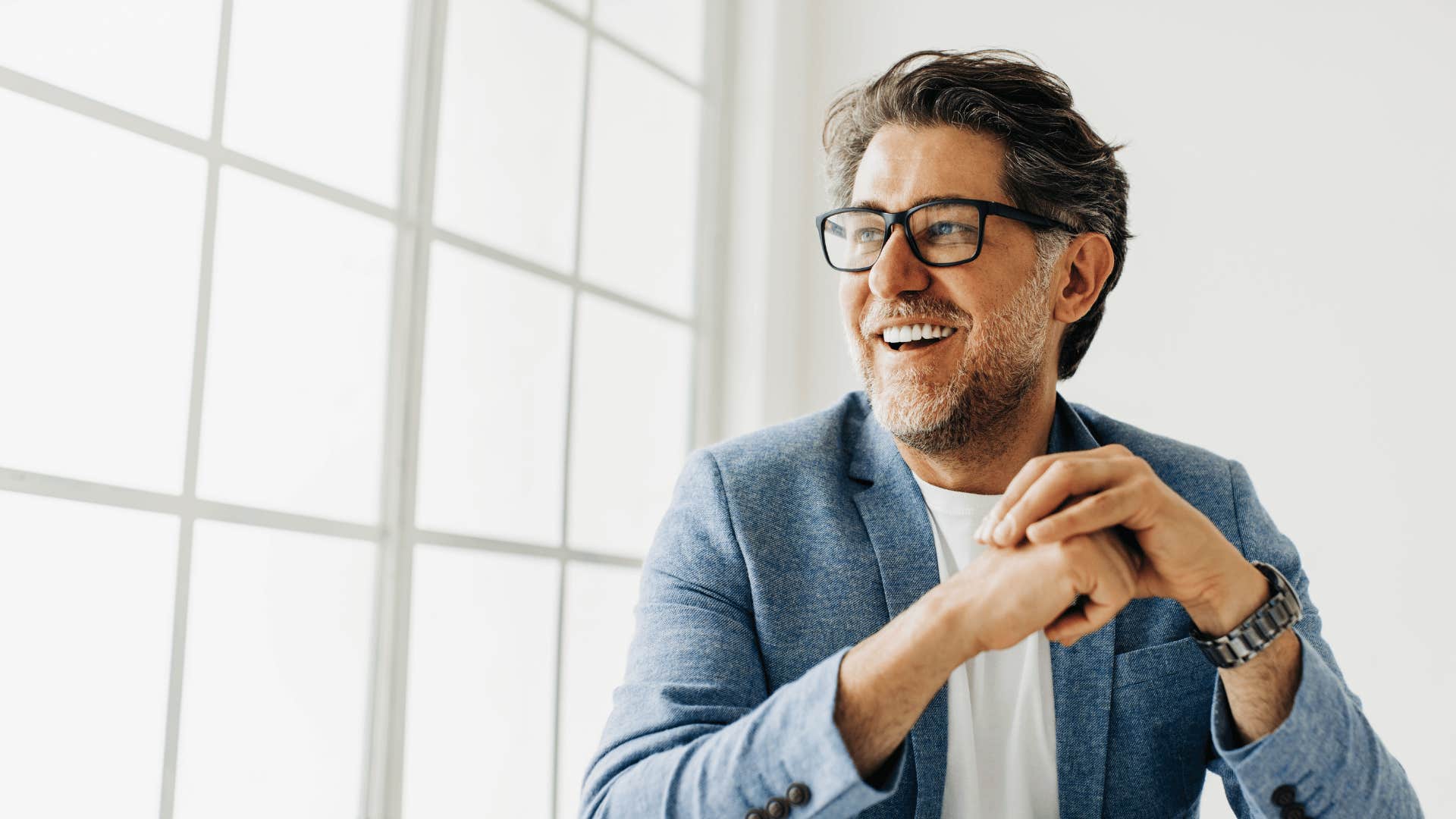 man who is more emotionally mature than most as he makes people feel at ease