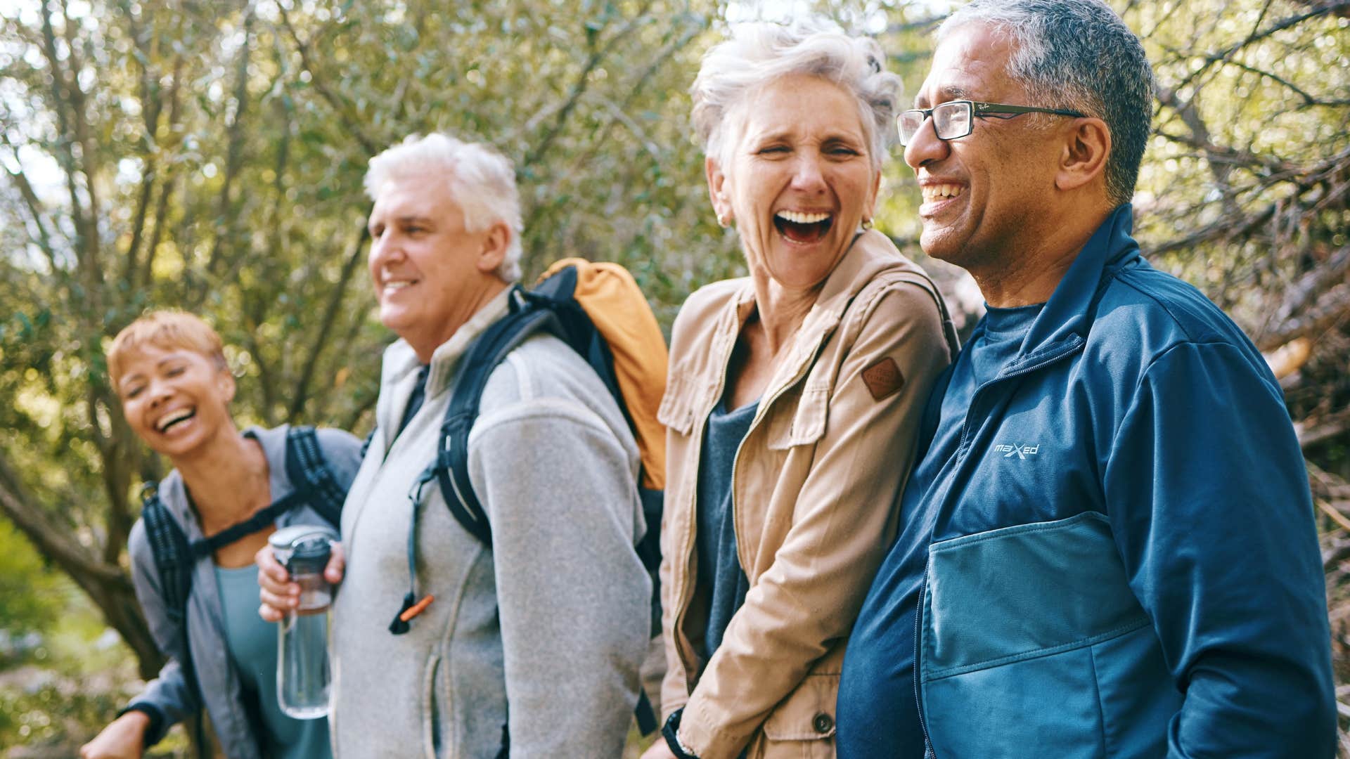 older couples who lean into community walking outside