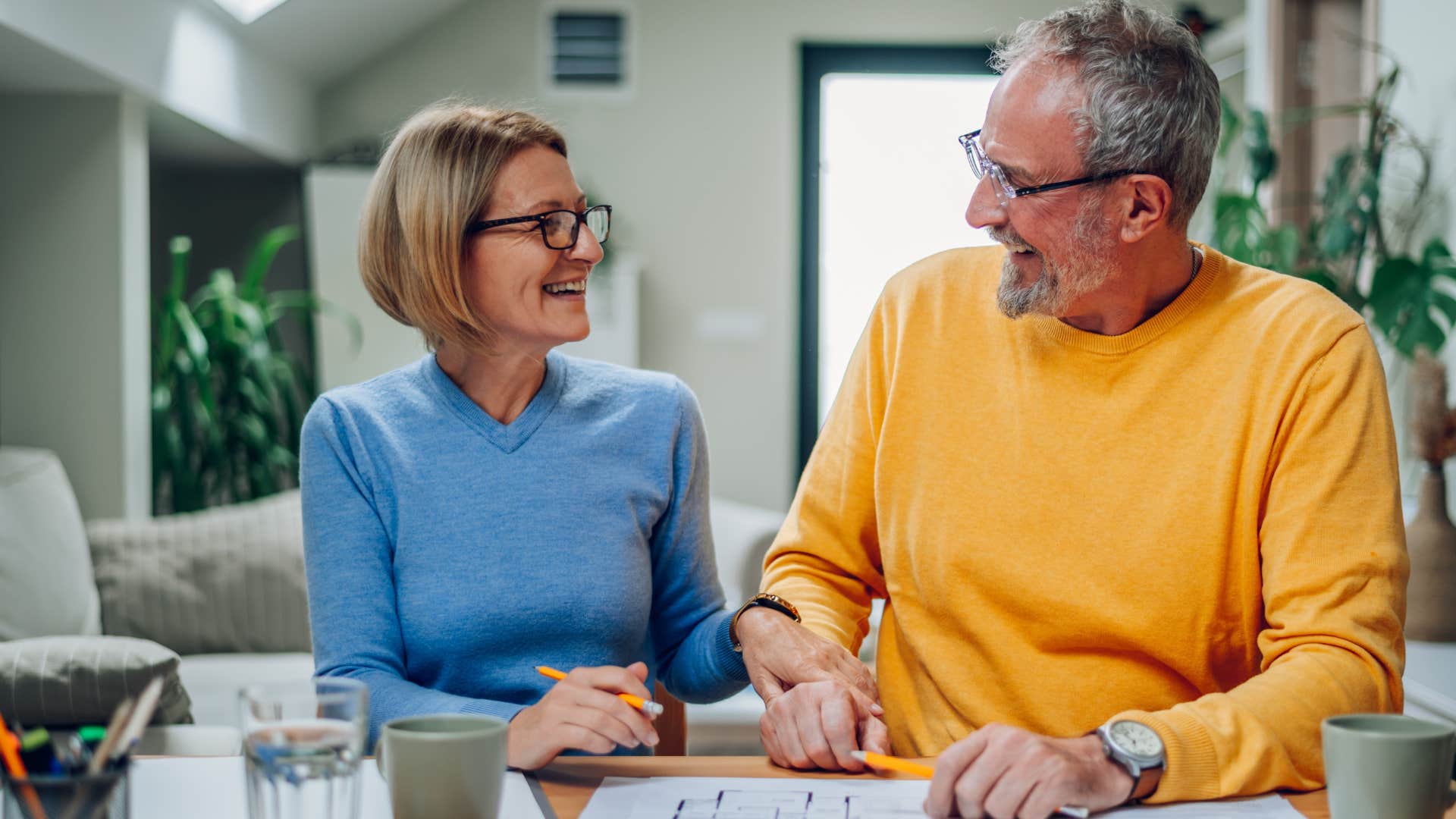 relatively private couple working at home
