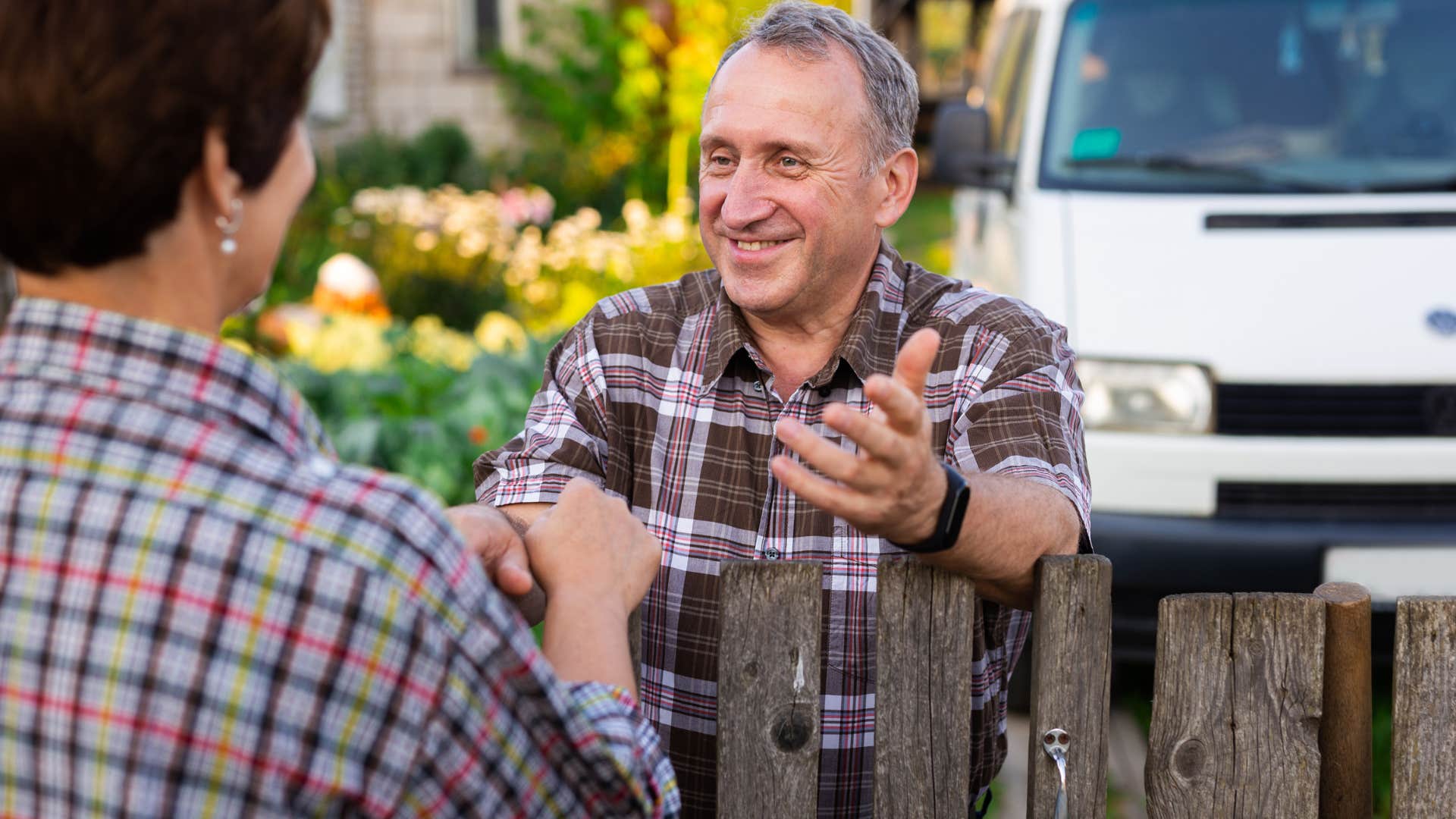 introverted man making small connections talking with woman