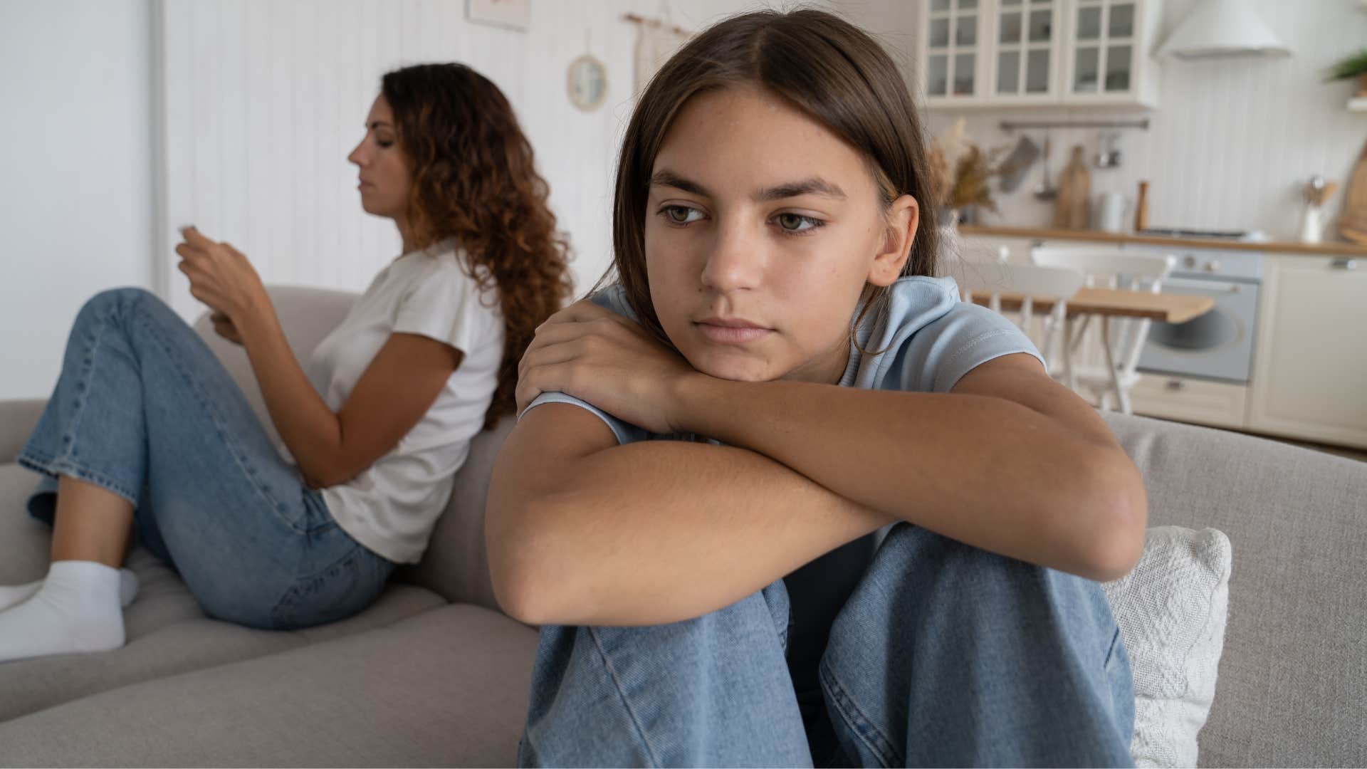 little girl feeling like an outsider in her own home desperate for love and acceptance