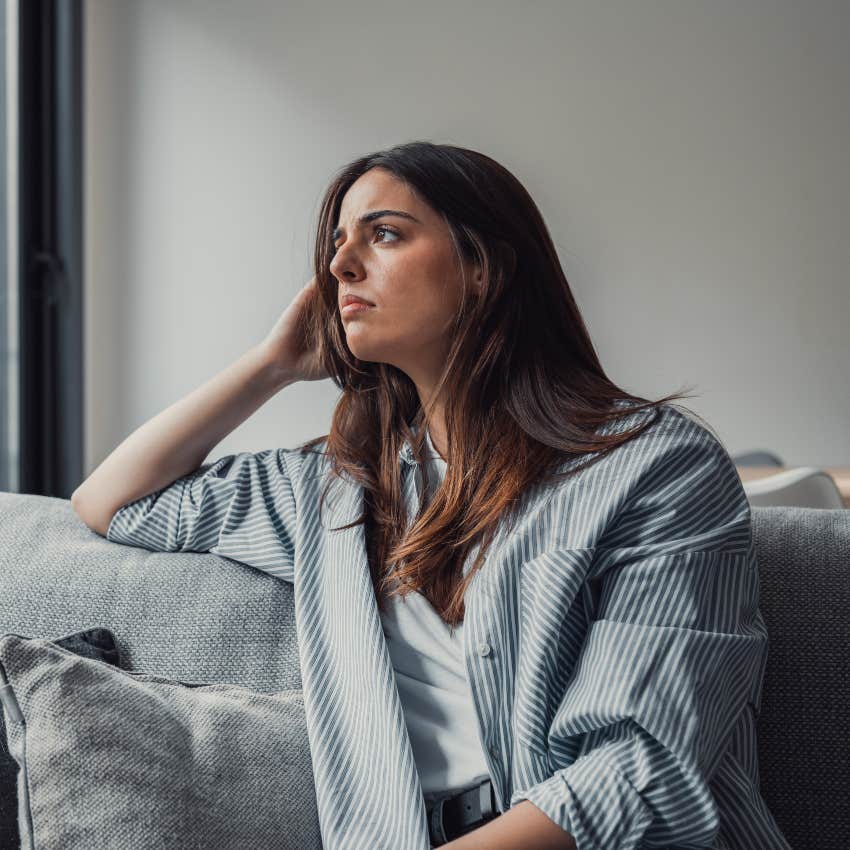 woman struggling to let go of boundaries