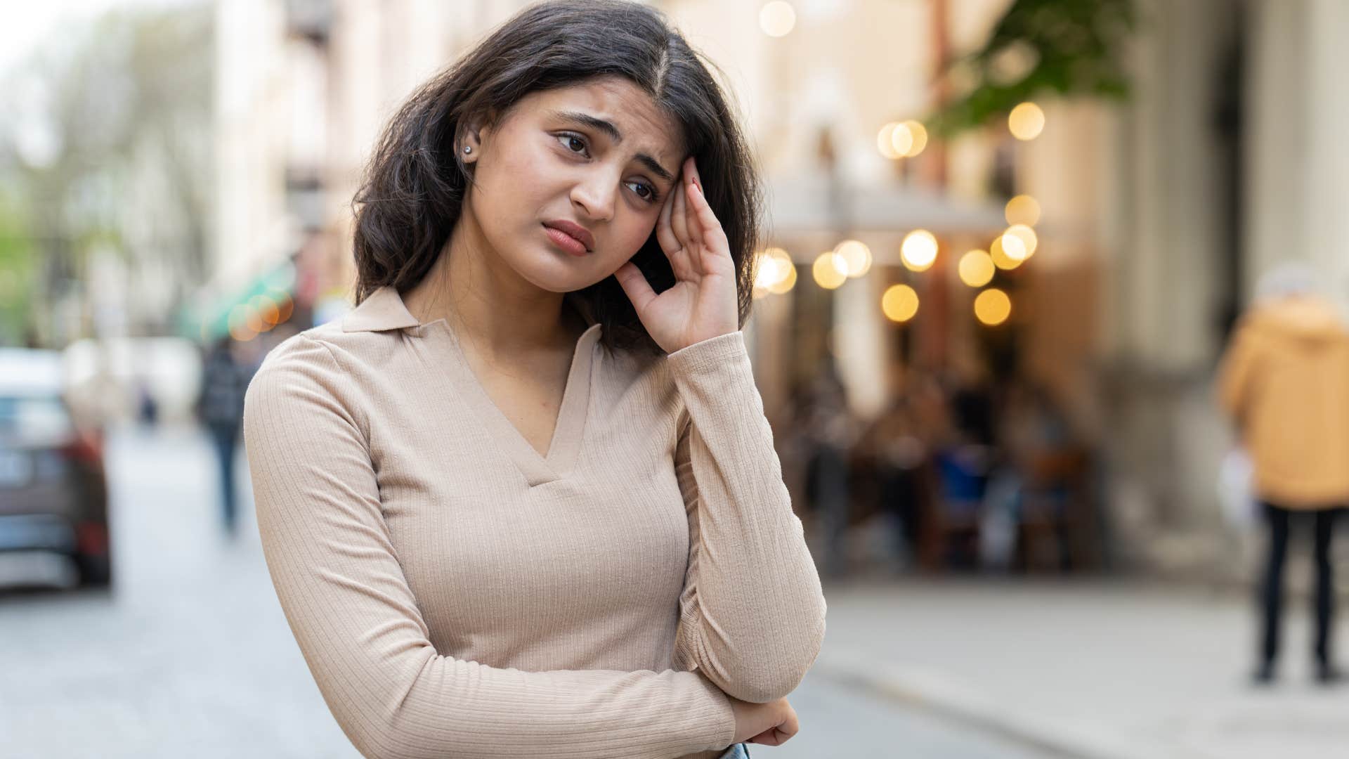 Intelligent woman who's more sensitive to stimulation outside.