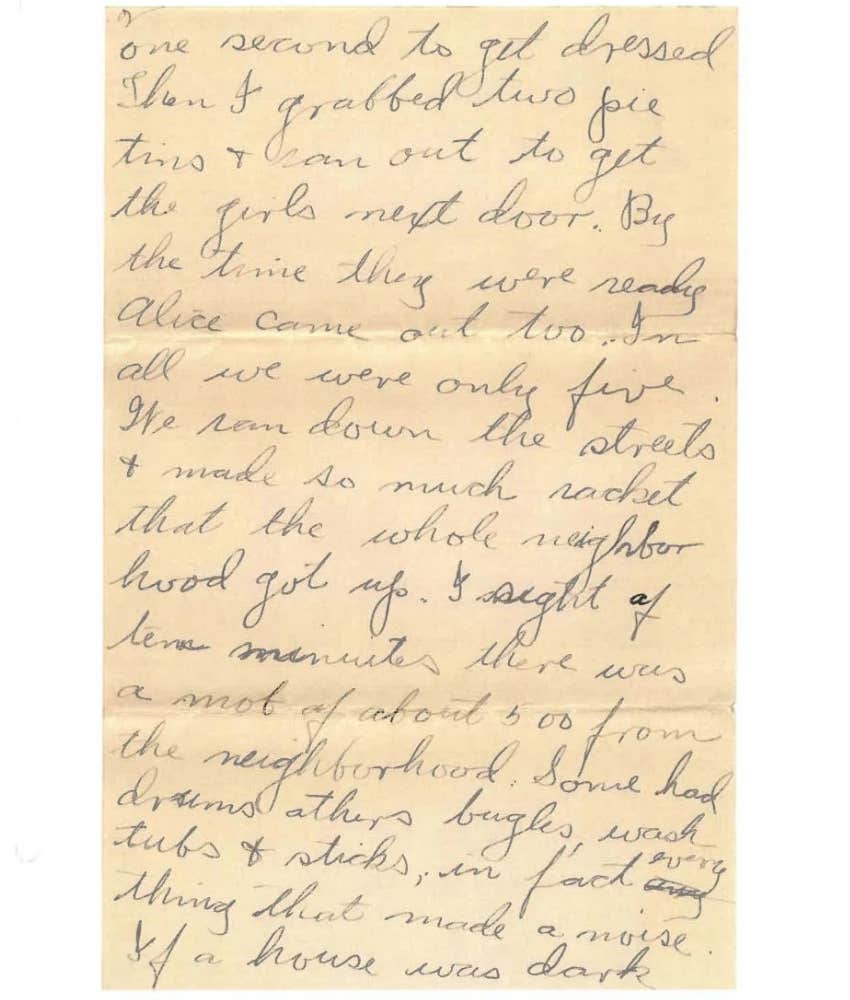 image of WWI love letter showing affirmations