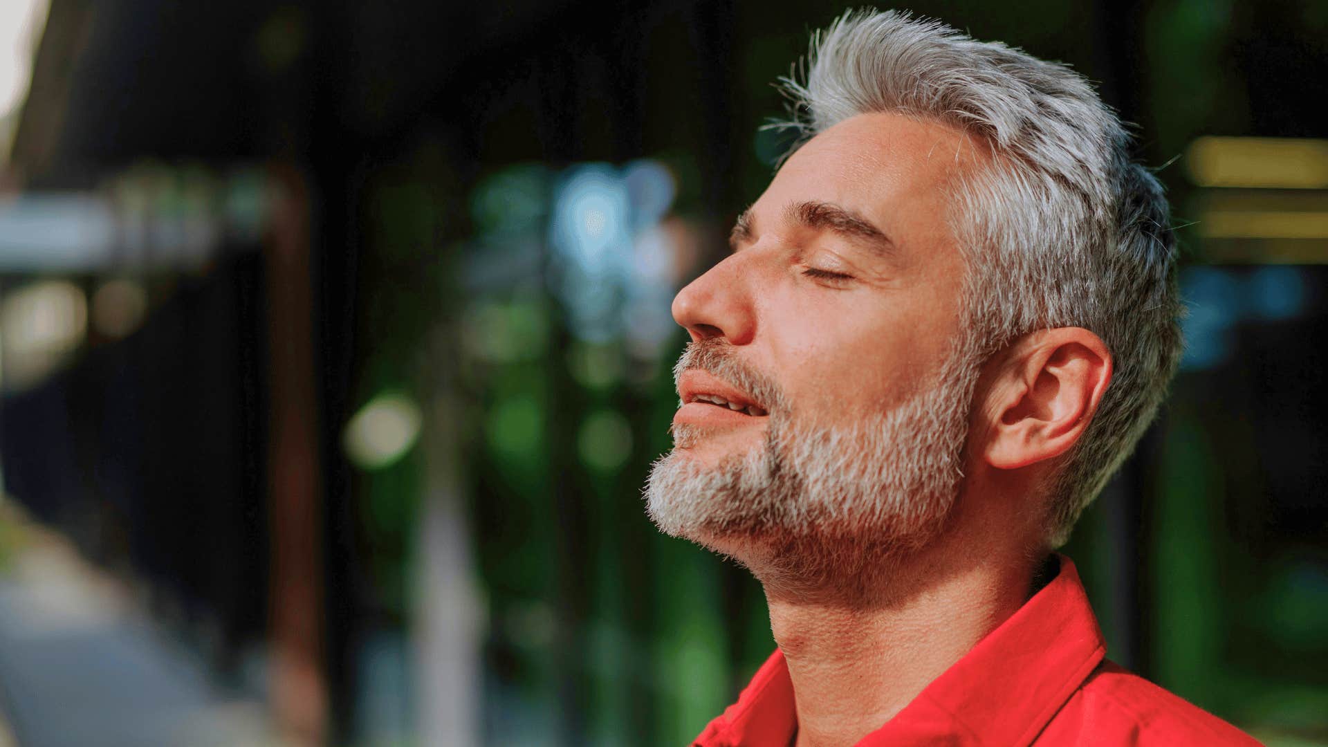 man with his eyes closed acknowledging small changes to help when things feel like too much effort