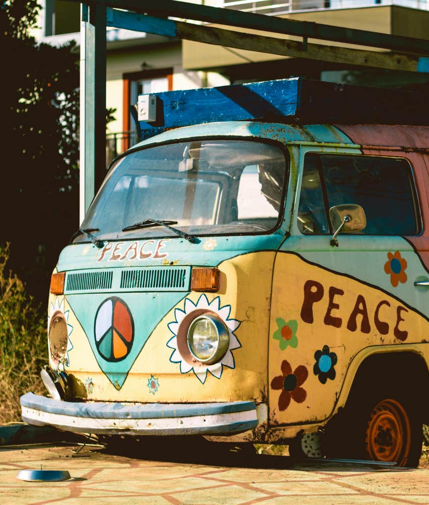 Classic VW hippy bus 