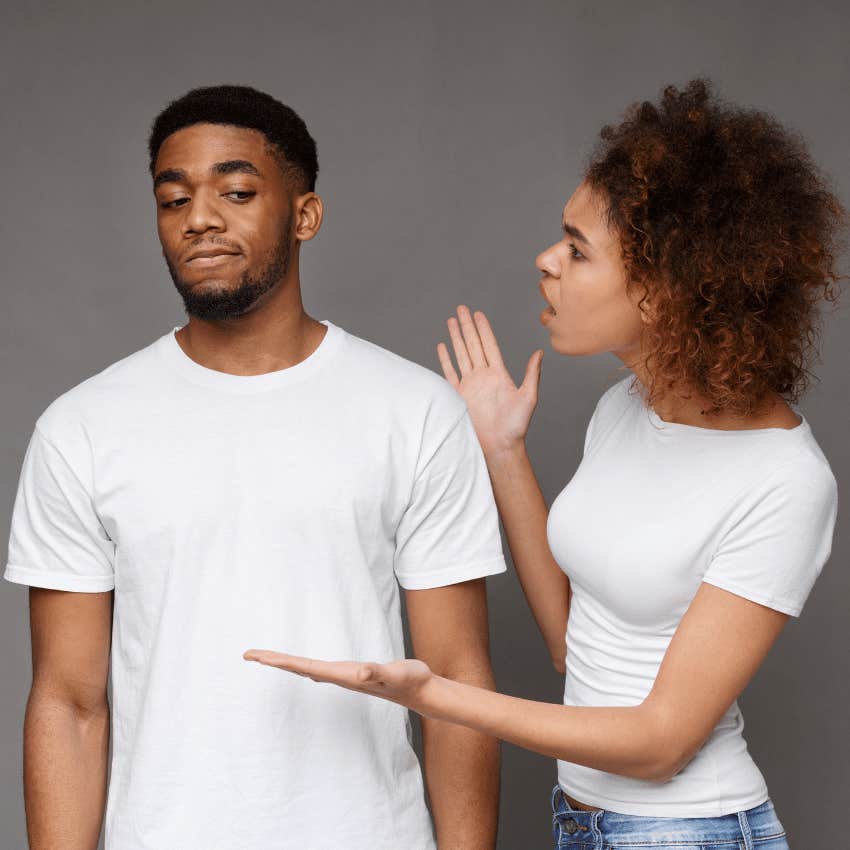 men who only care about themselves often can't handle feedback