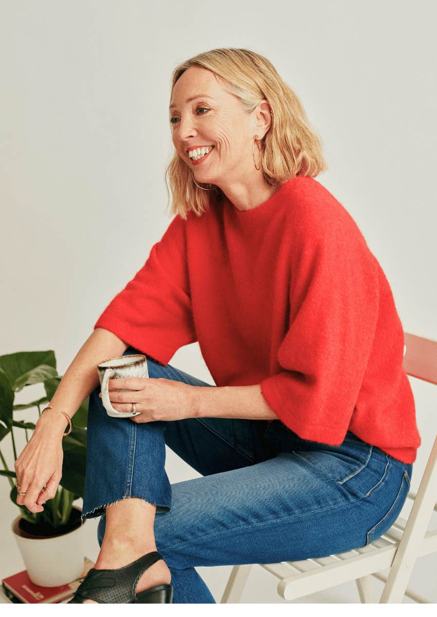 midlife woman protecting her piece by making herself a priority