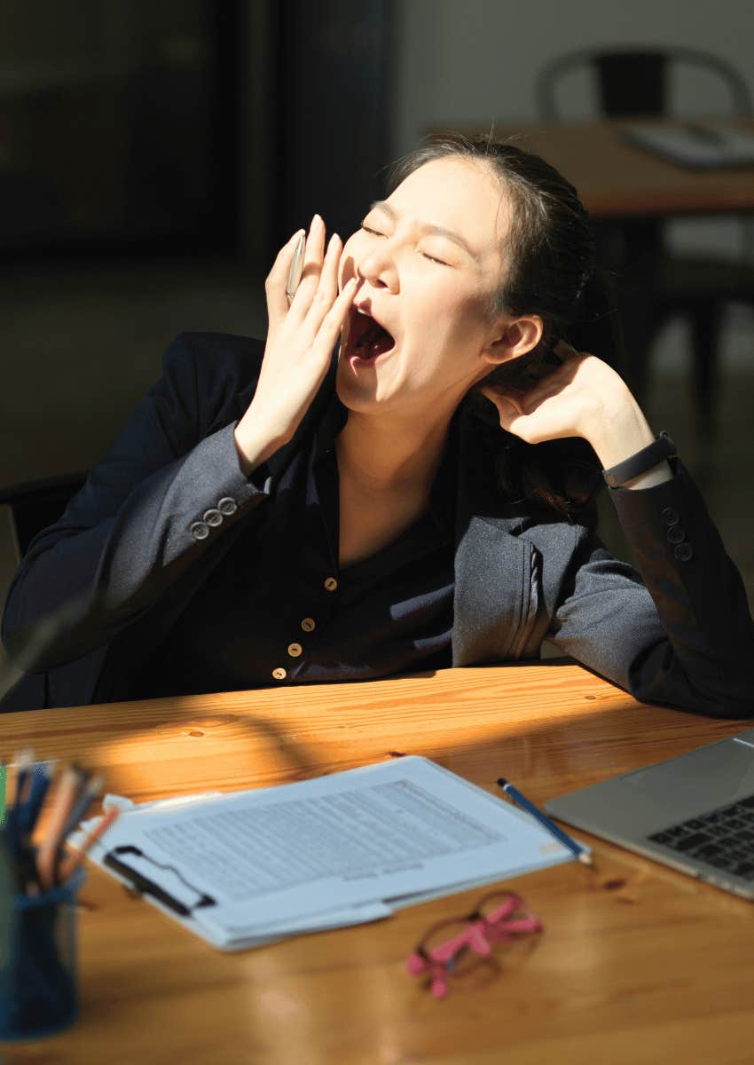 millennial visibly tired but constantly told they're lazy