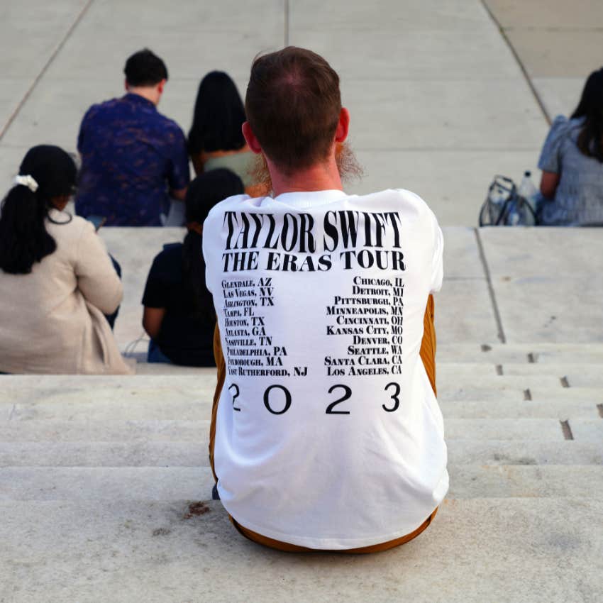 man wearing taylor swift shirt double standard about gender