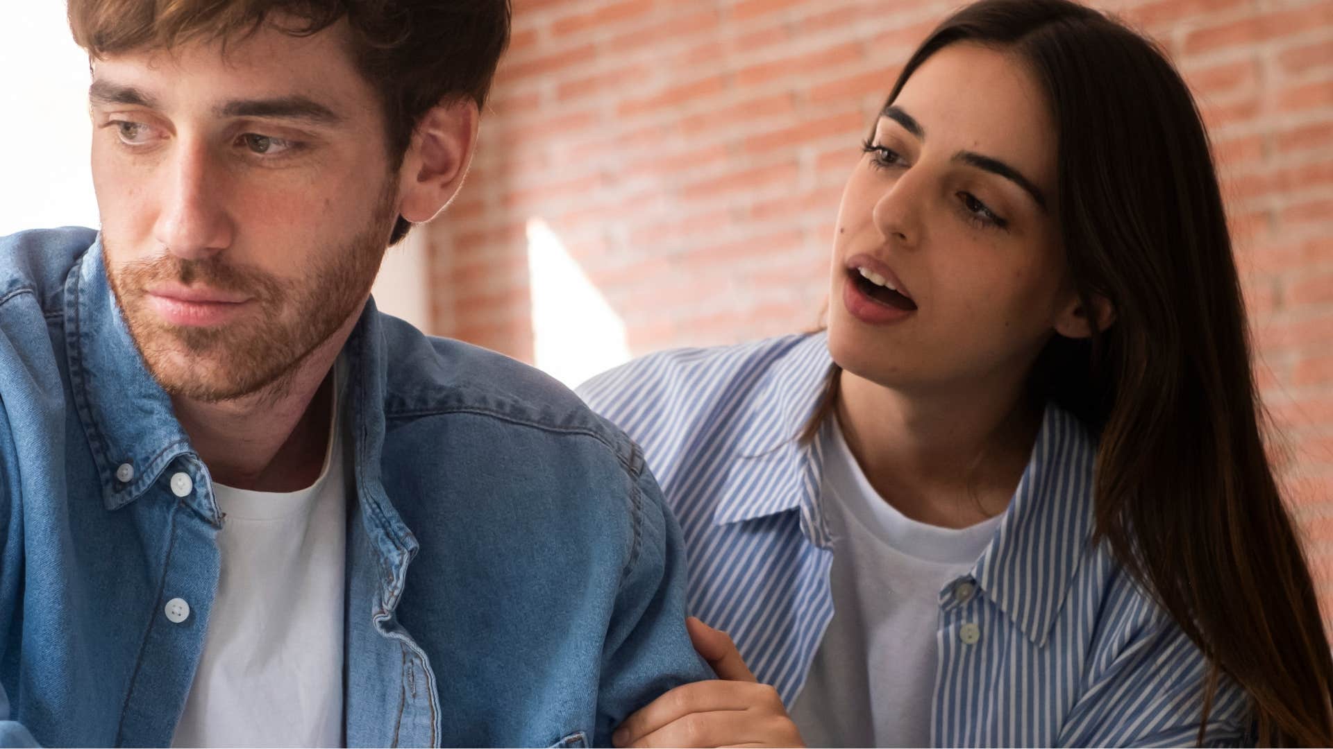 Gen Z woman with impractical expectations talking to her boyfriend