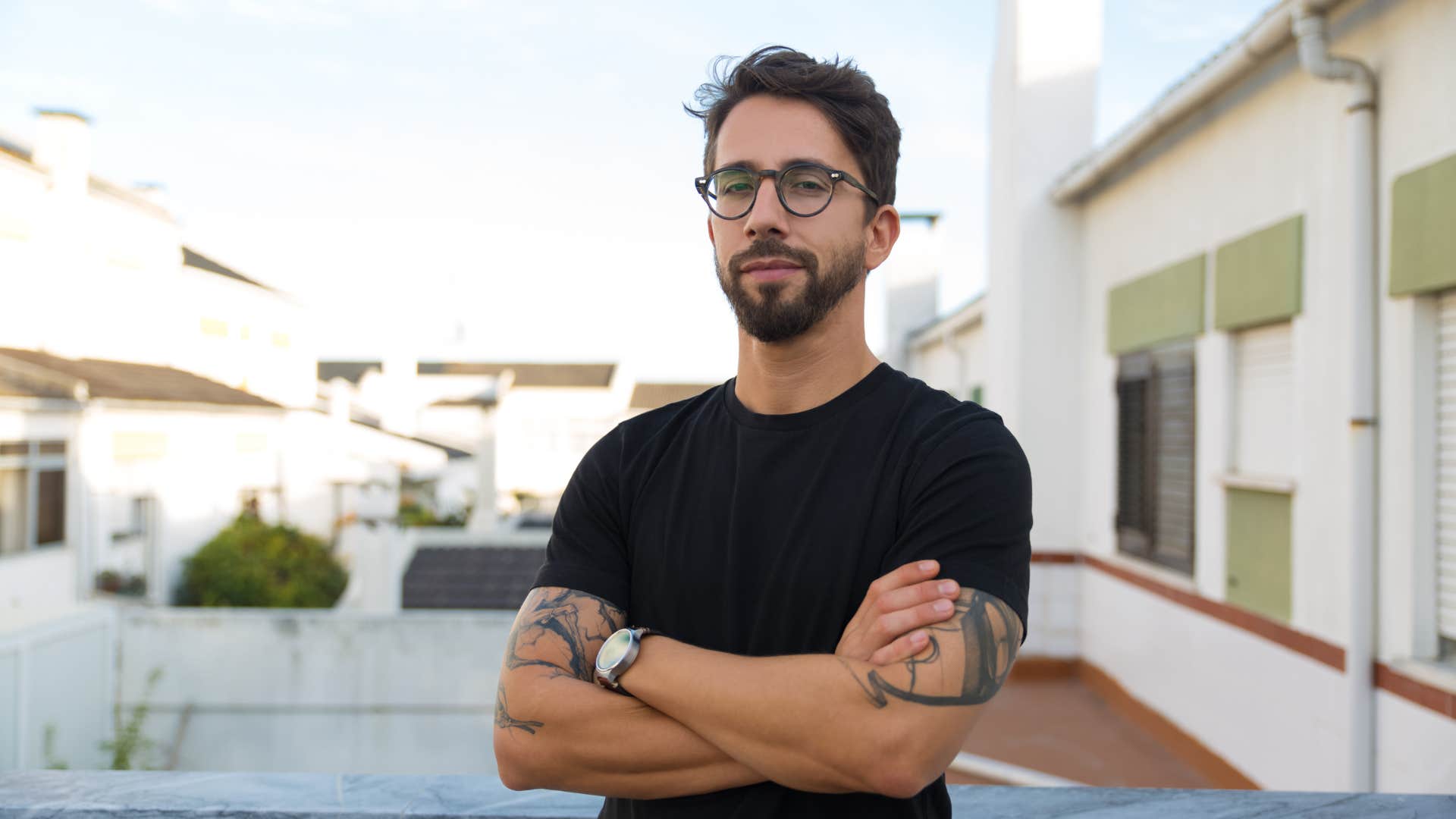 gen z man standing outside avoiding structure in his life