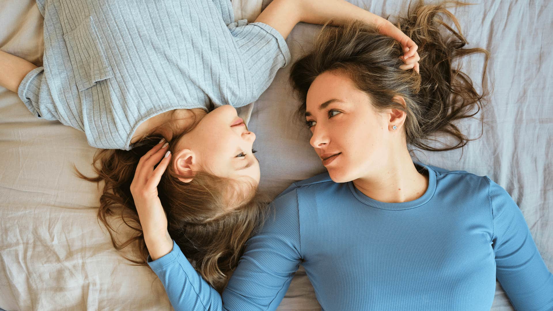 mother seeing who her daughter will become