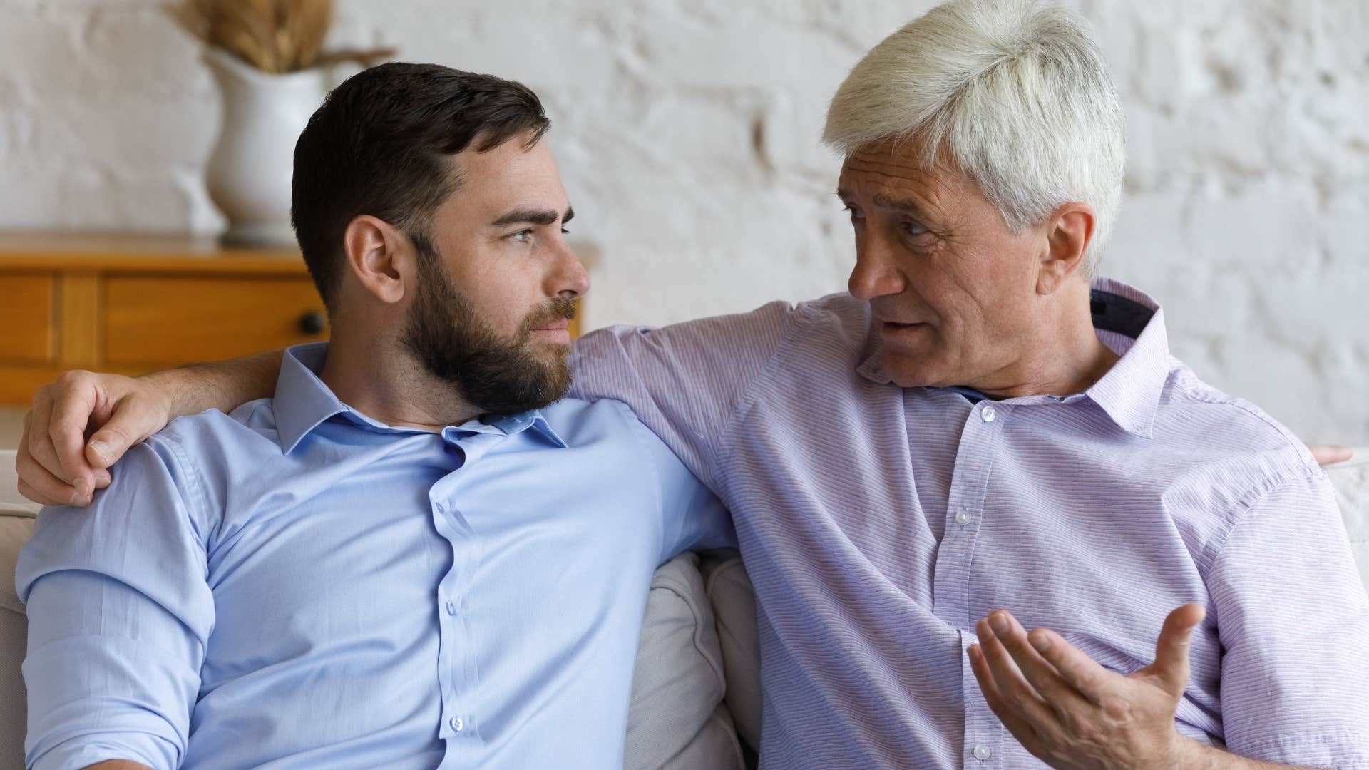 narcissistic dad gaslighting his adult son saying that never happened