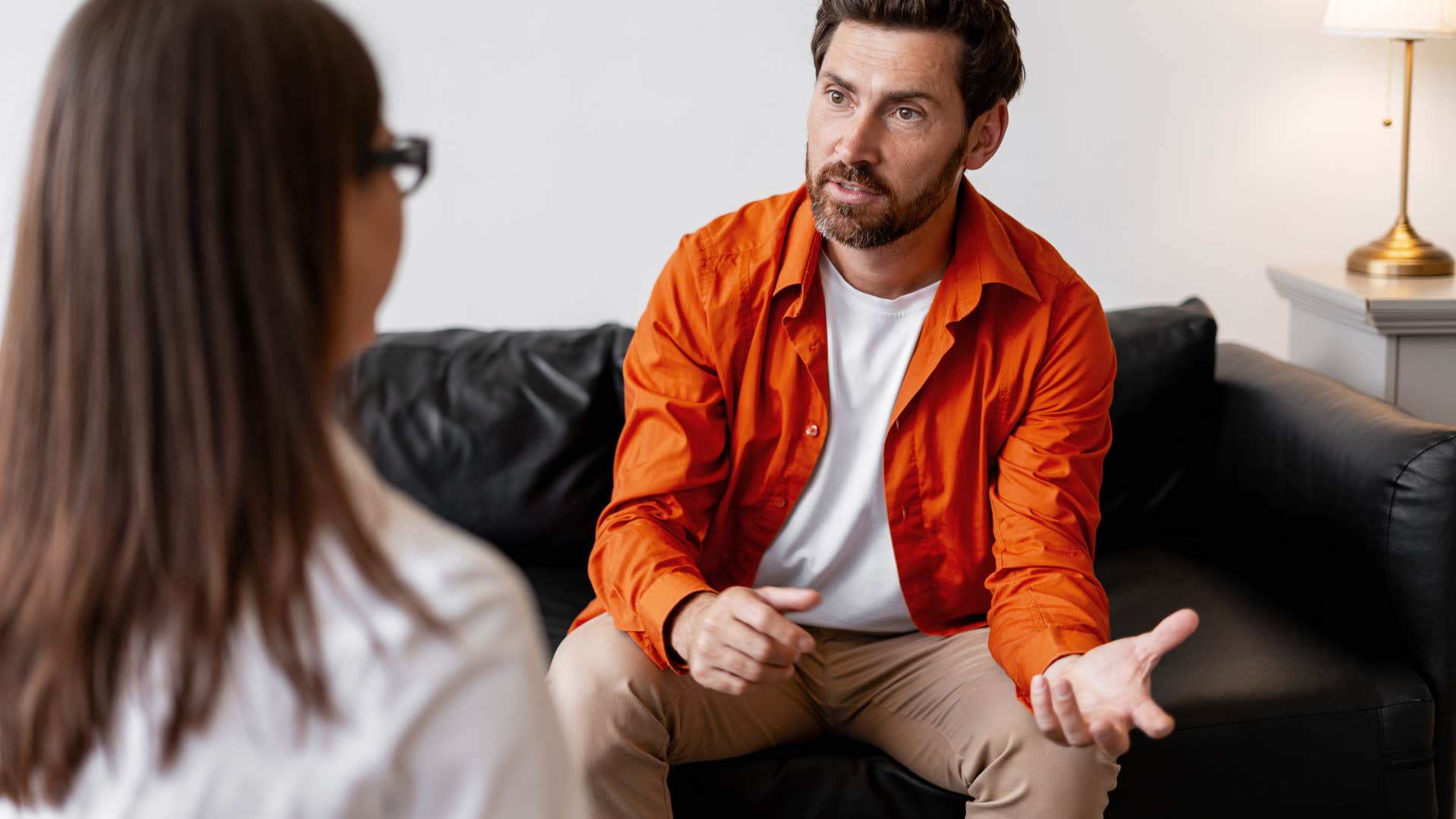 narcissistic man demanding unconditional forgiveness from woman