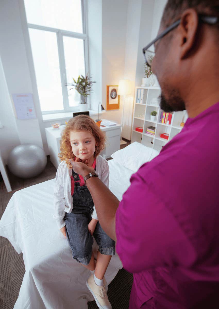 nervous child at doctors office
