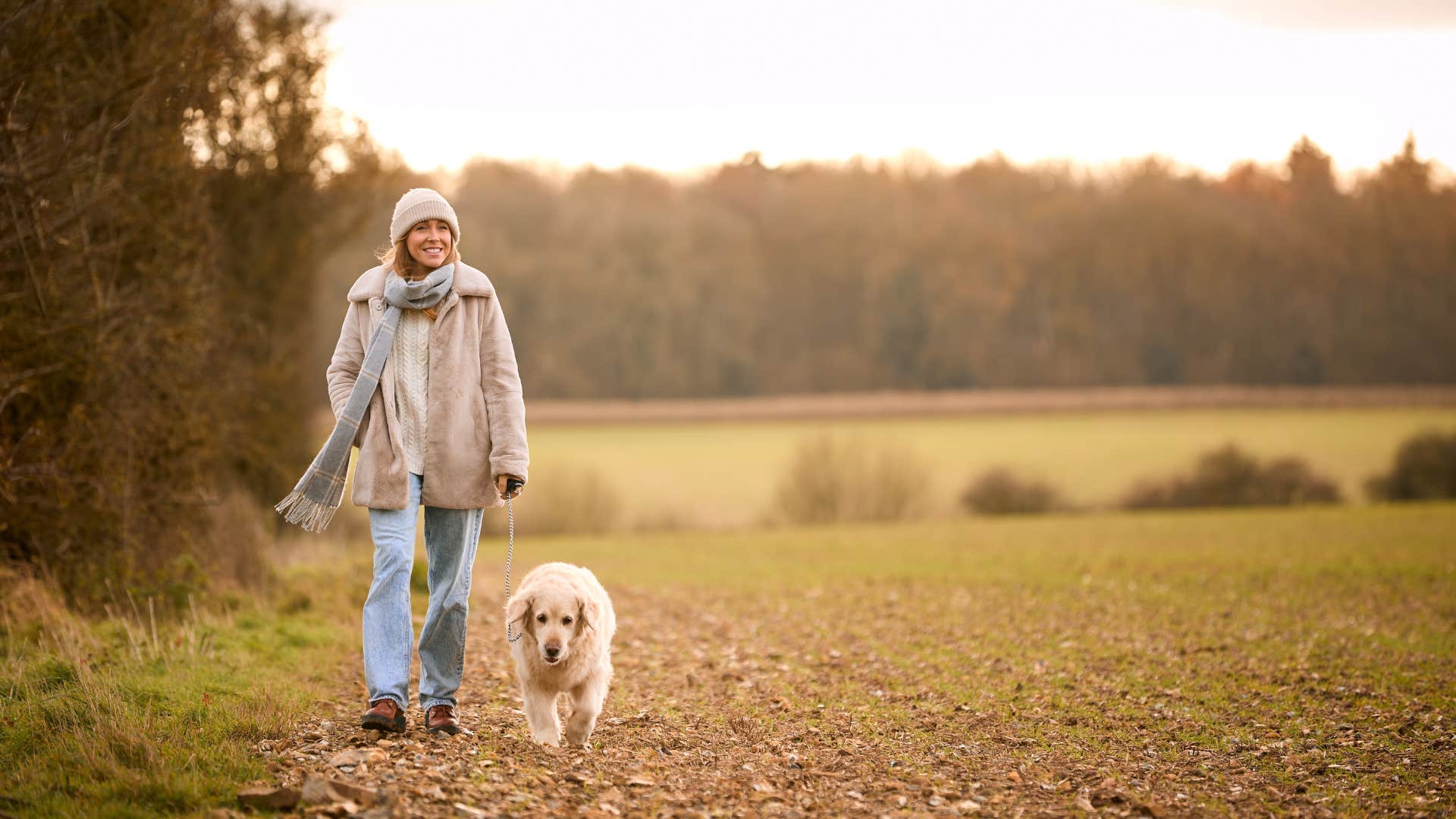 smart dog following human around