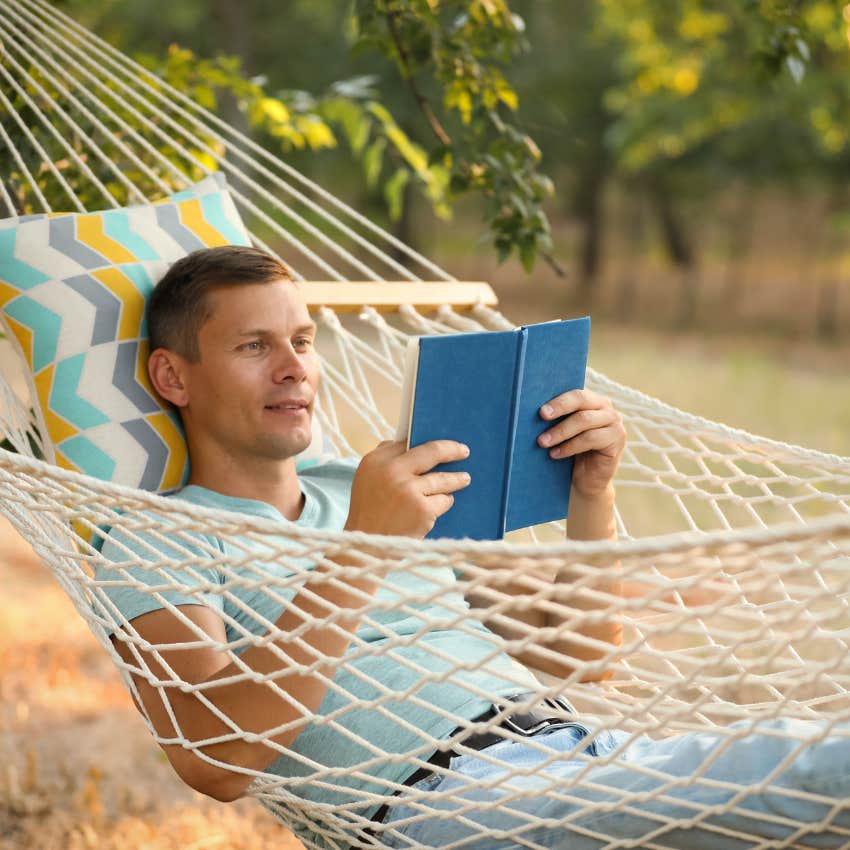 man on a sabbatical enjoying an old office perk that needs to make a comeback