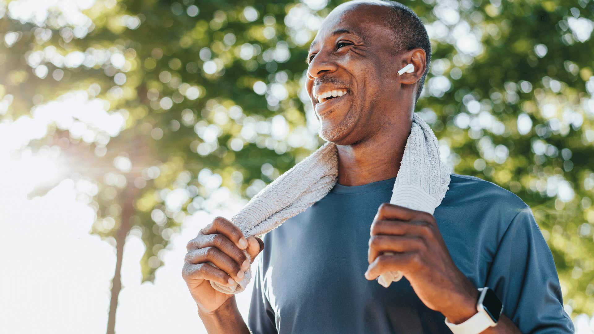 older man committing to local gym as habit to feel younger
