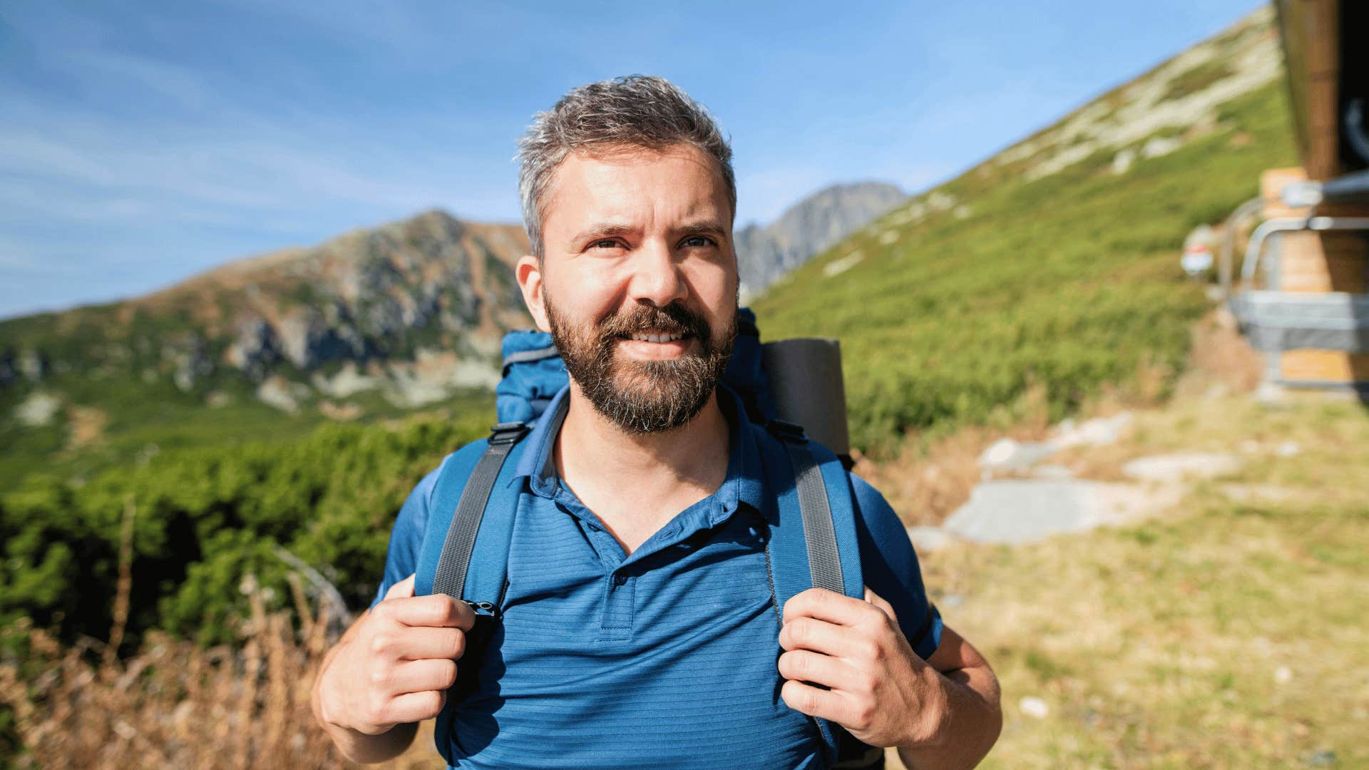 older man hiking doing what most his age have given up on as habit to feel younger