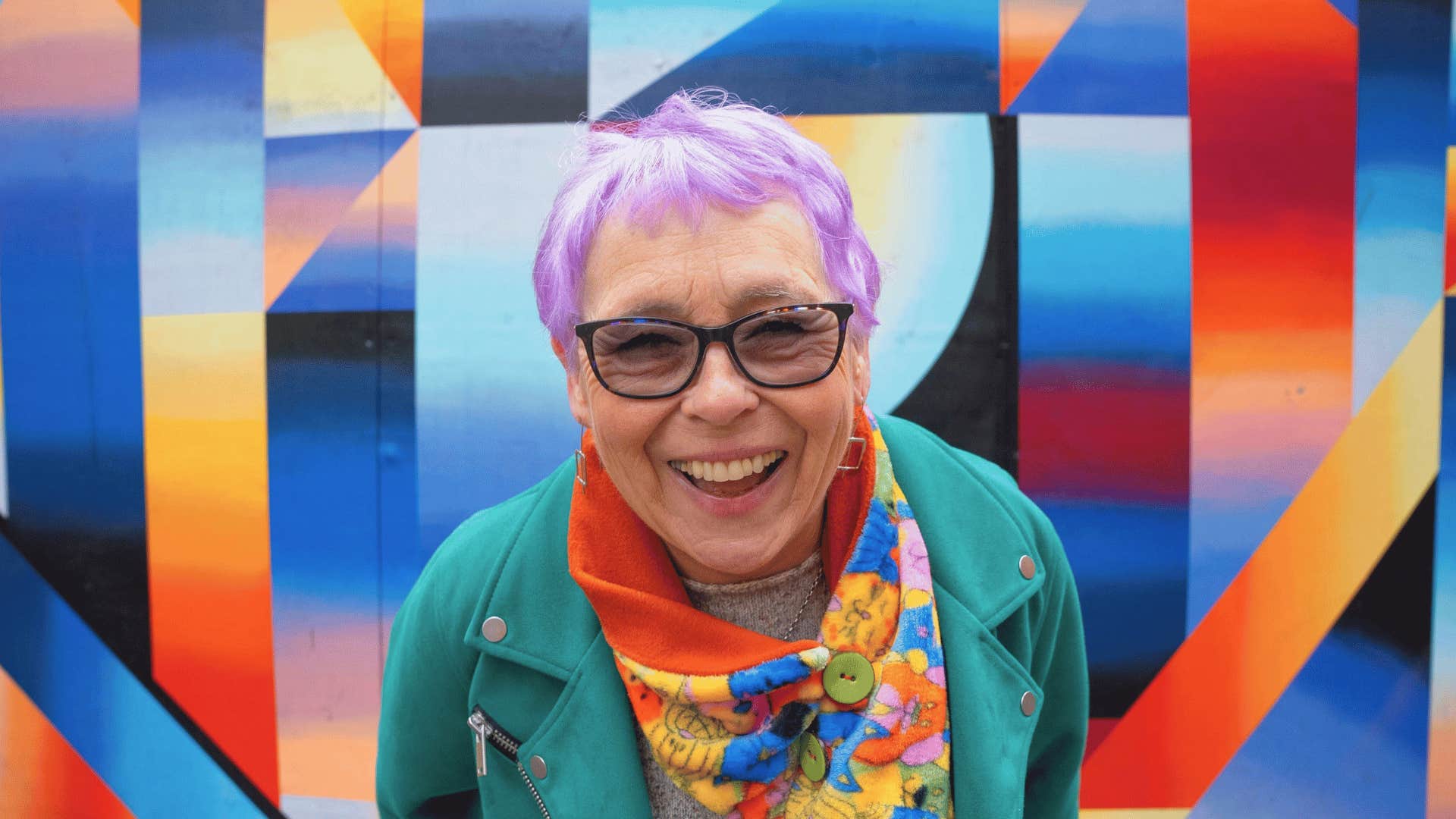 older woman dressing in a way that excited her as habit to feel younger