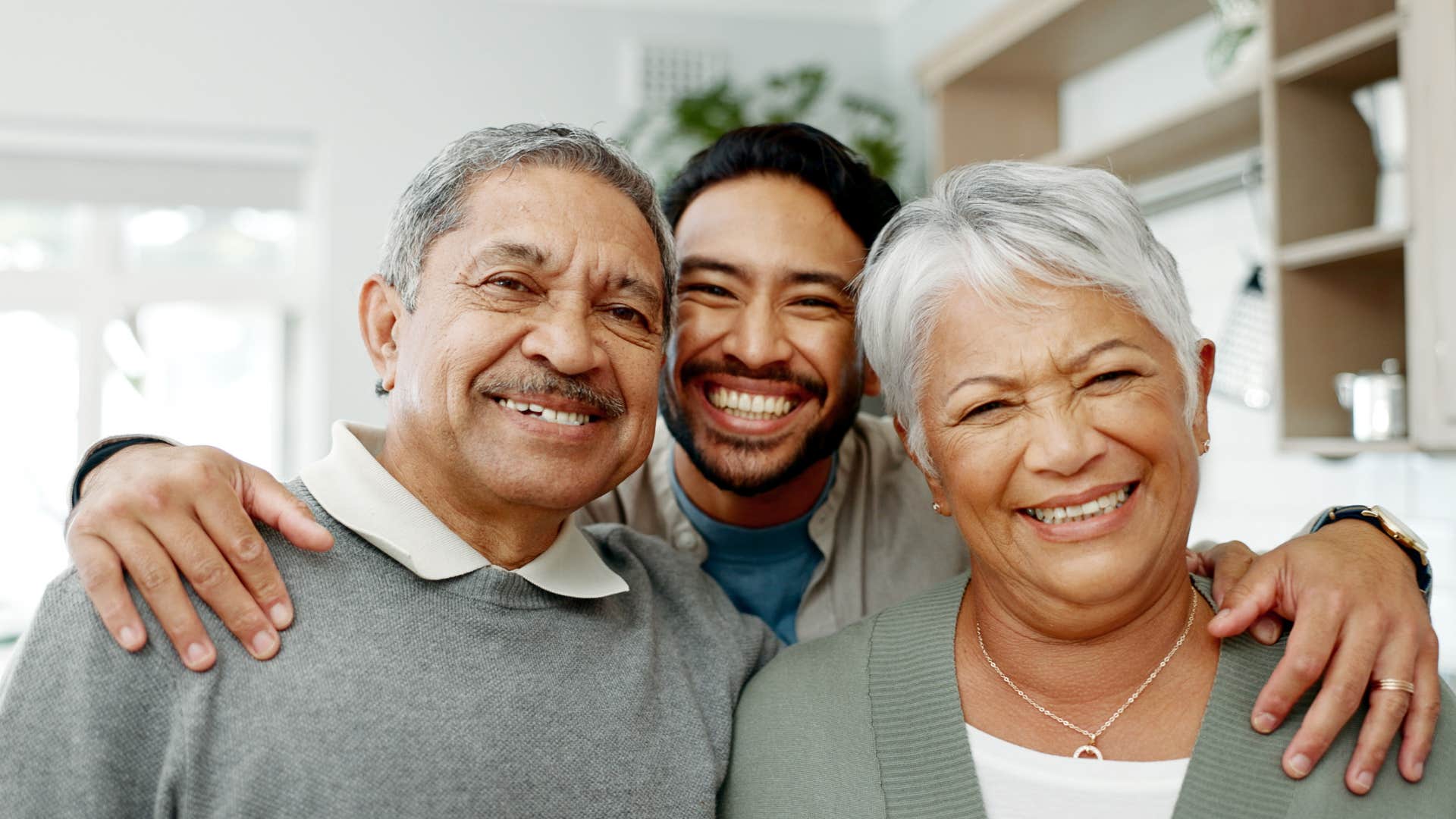happy family members laugh as antidepressant