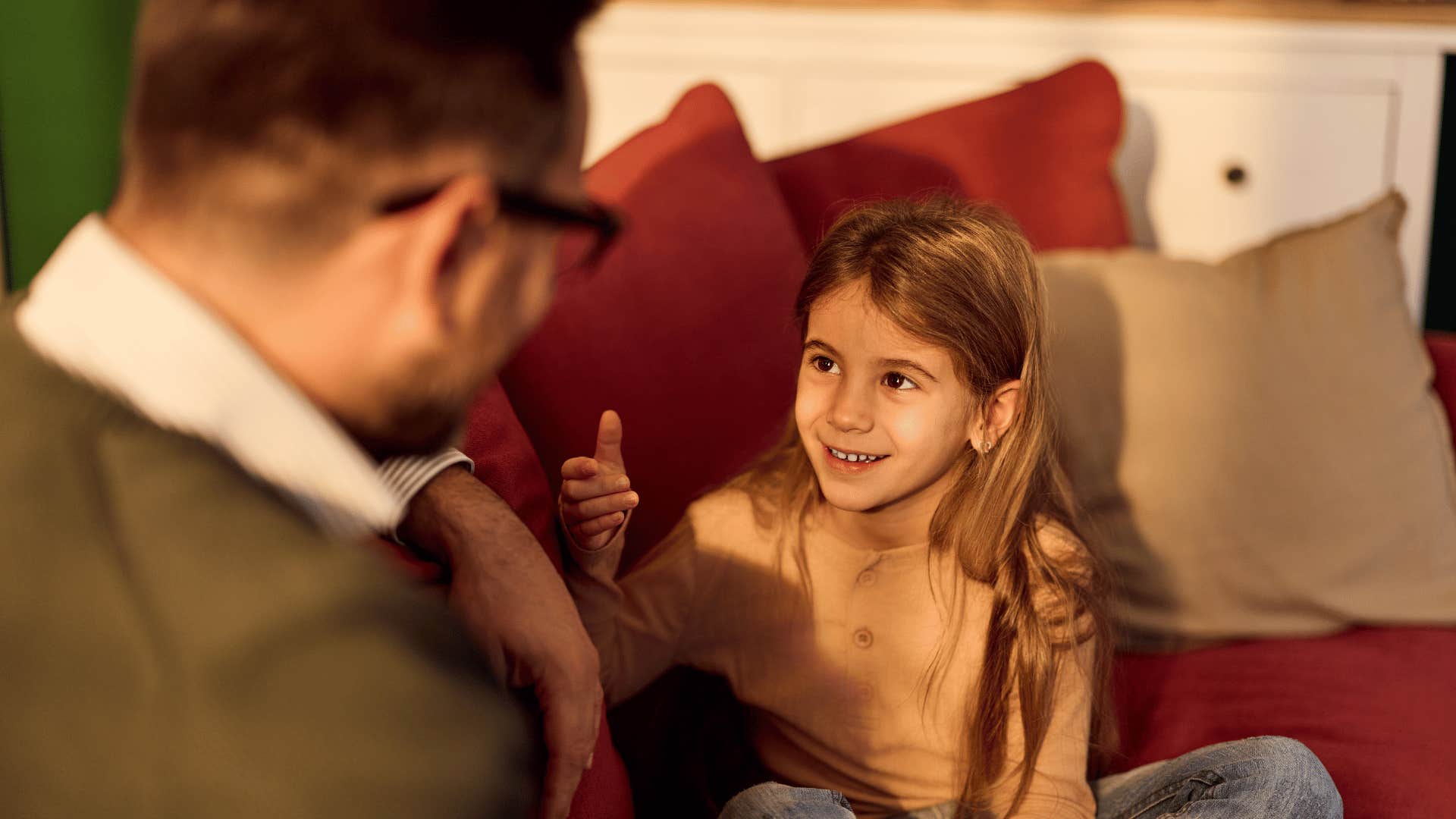 kid whose parents focused more on listening than lecturing as she is comfortable discussing difficult topics