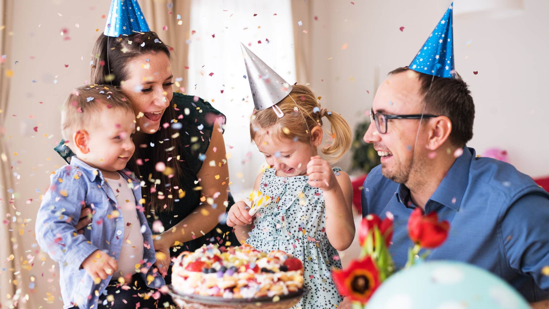 modern parents celebrating kids birthday planning elaborate party