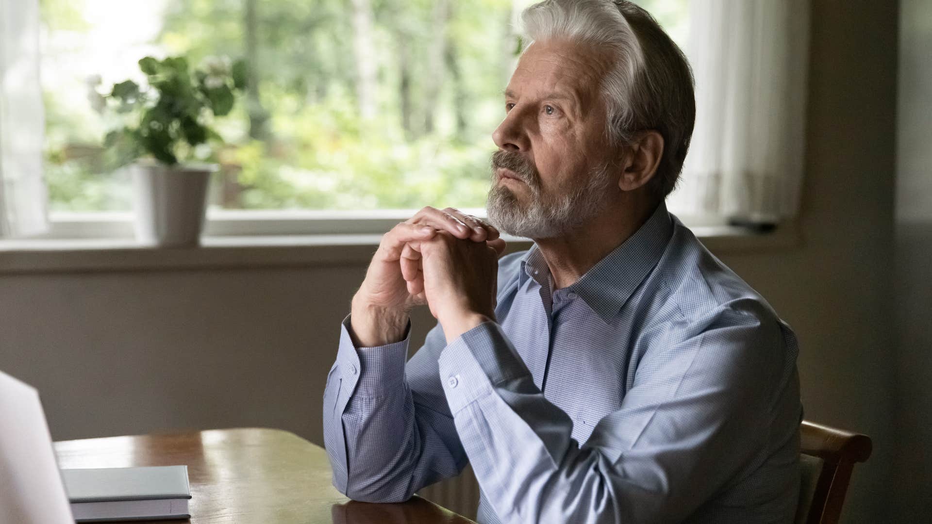 older man without a lack of open communication about mental health at home
