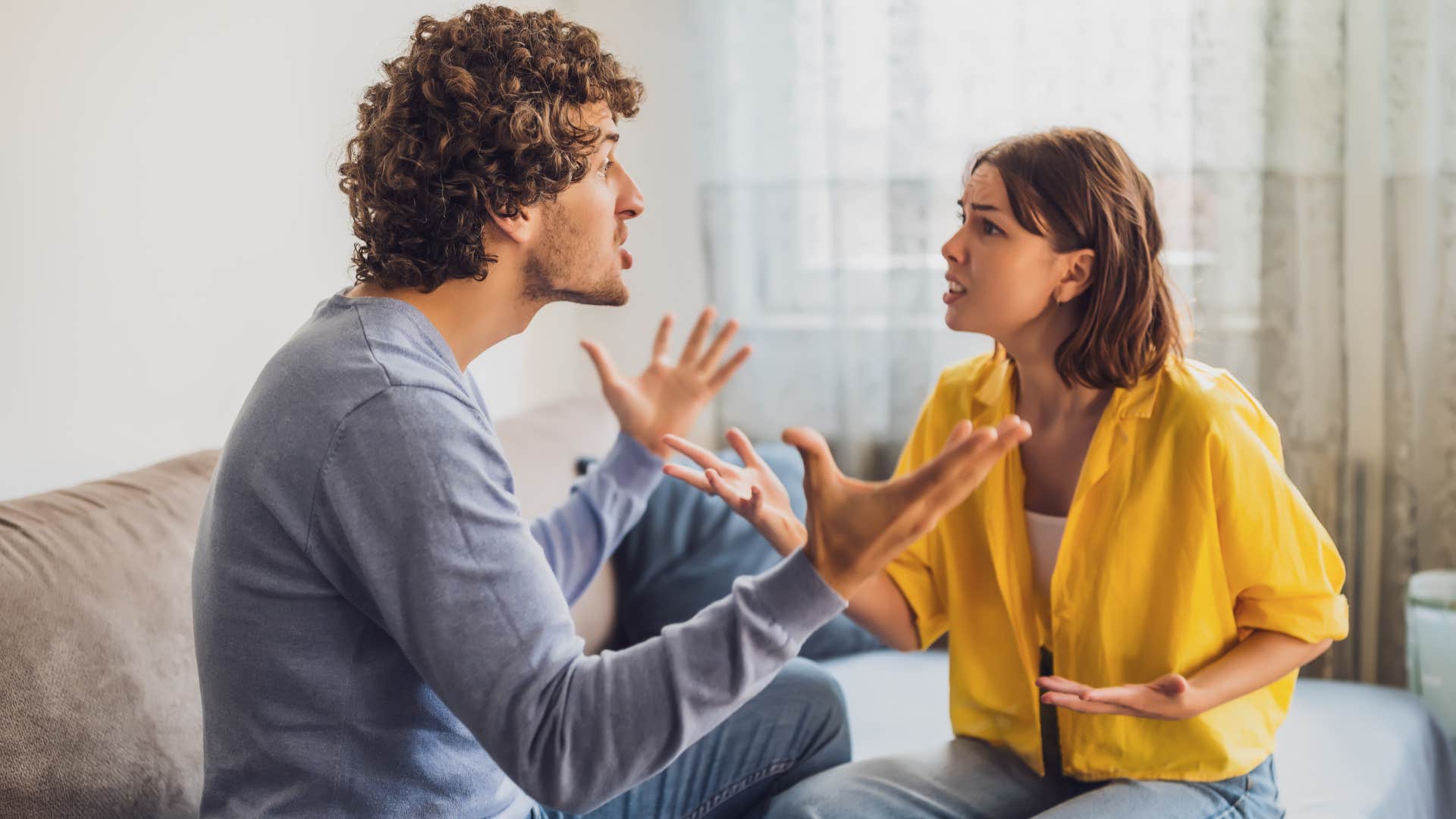 couple fighting woman saying if you really cared you would