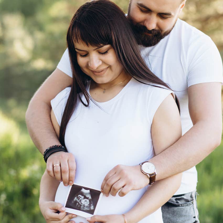 couple announcing pregnancy to grandmother who was disappointed