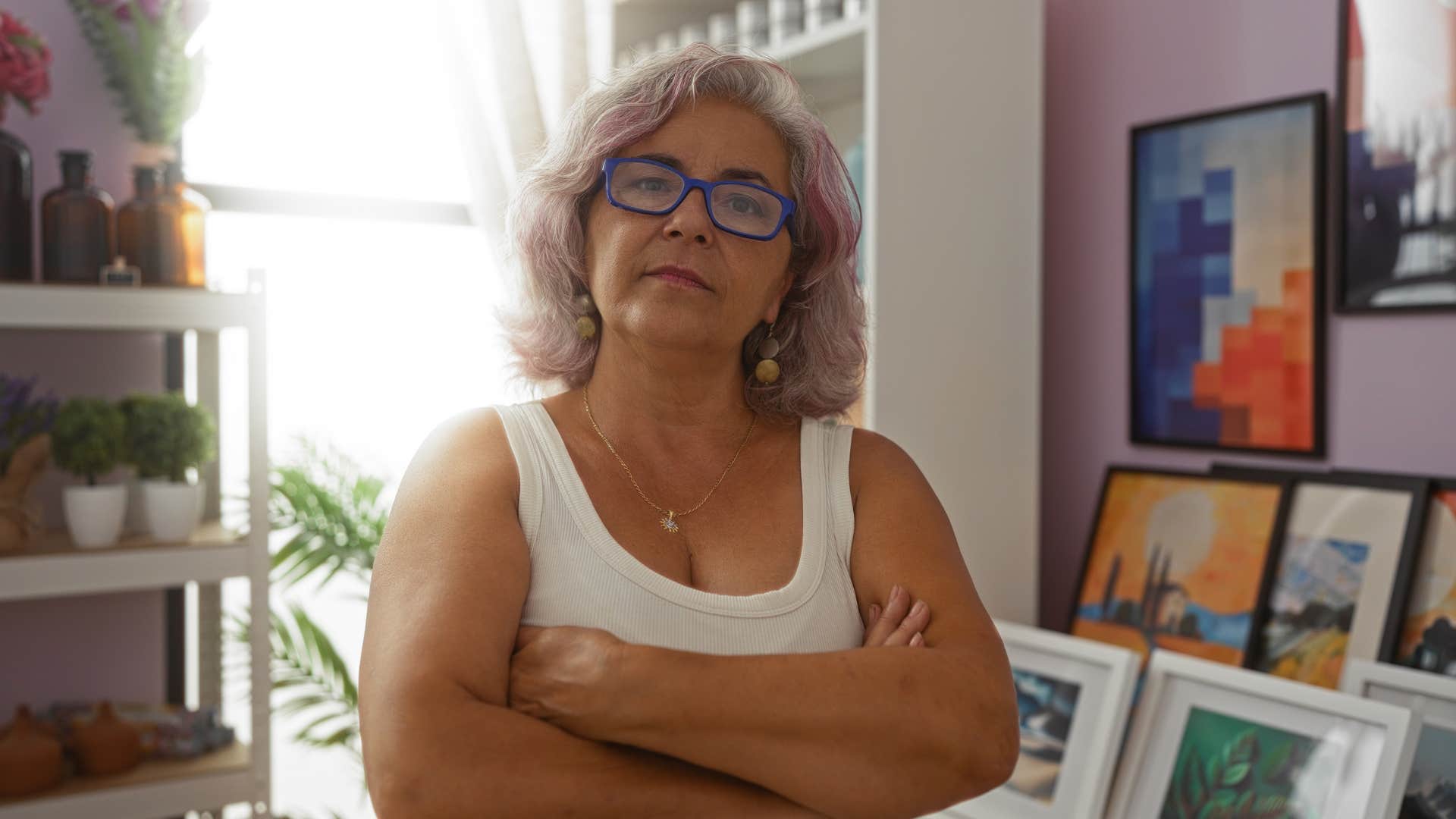 older confident person stands strong showing stress is simple thing