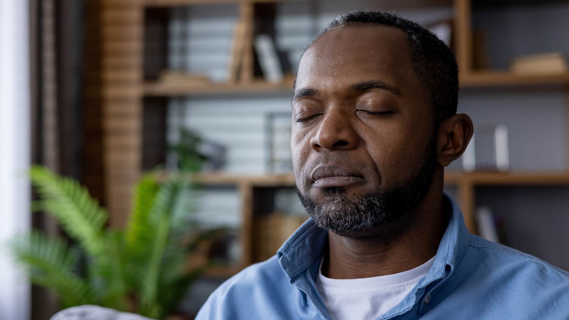 older person practices mindfulness showing way to turn off mind