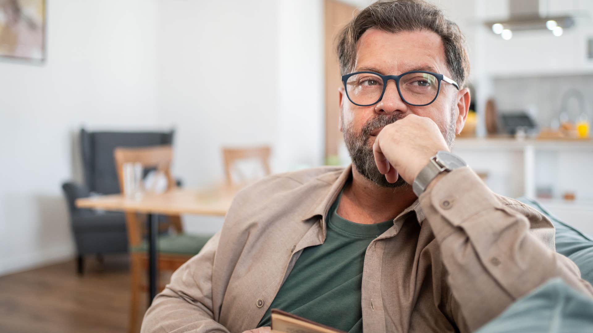 man retreating inward when feeling overwhelmed