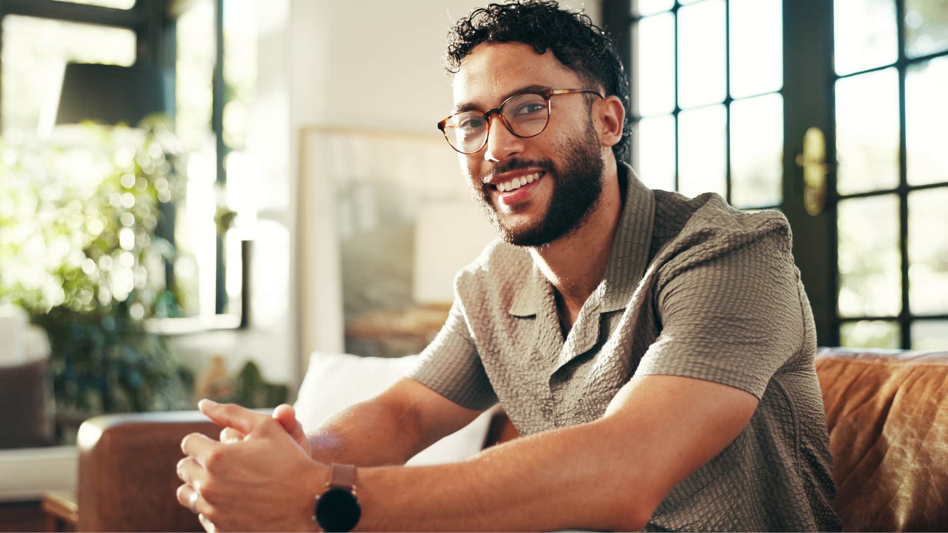 Relaxed person finds joy in job loss
