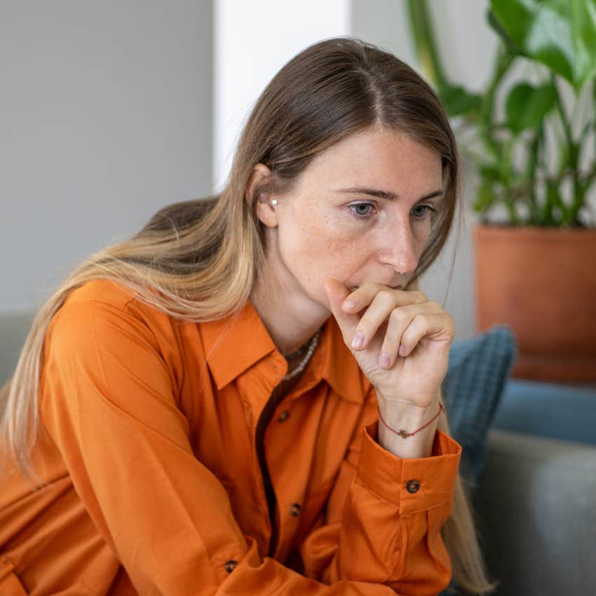 upset woman who can't stand forcing herself to tolerate things