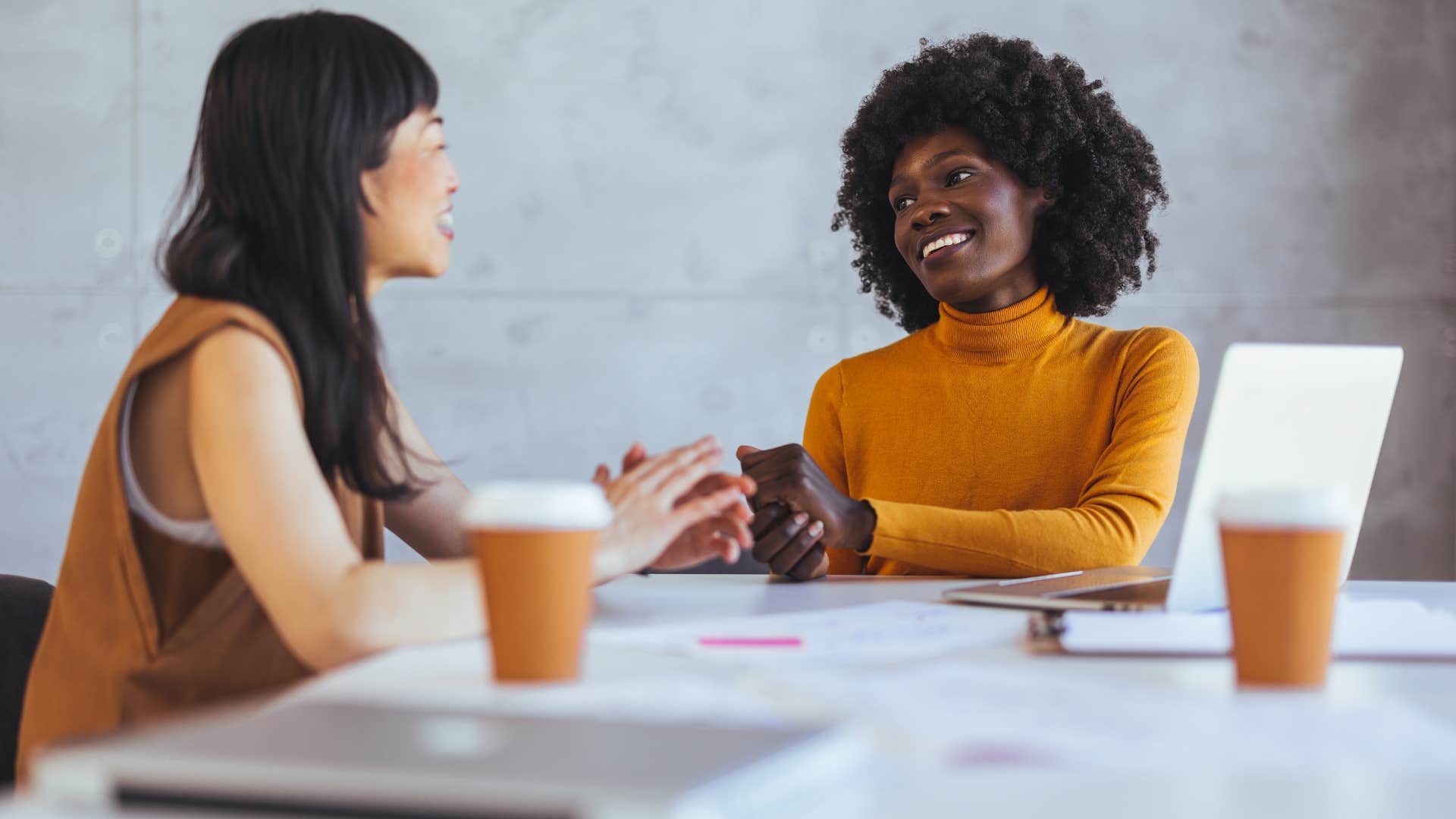 woman who doesn't feel the need to fill the silence as she doesn't interpret silence as rejection