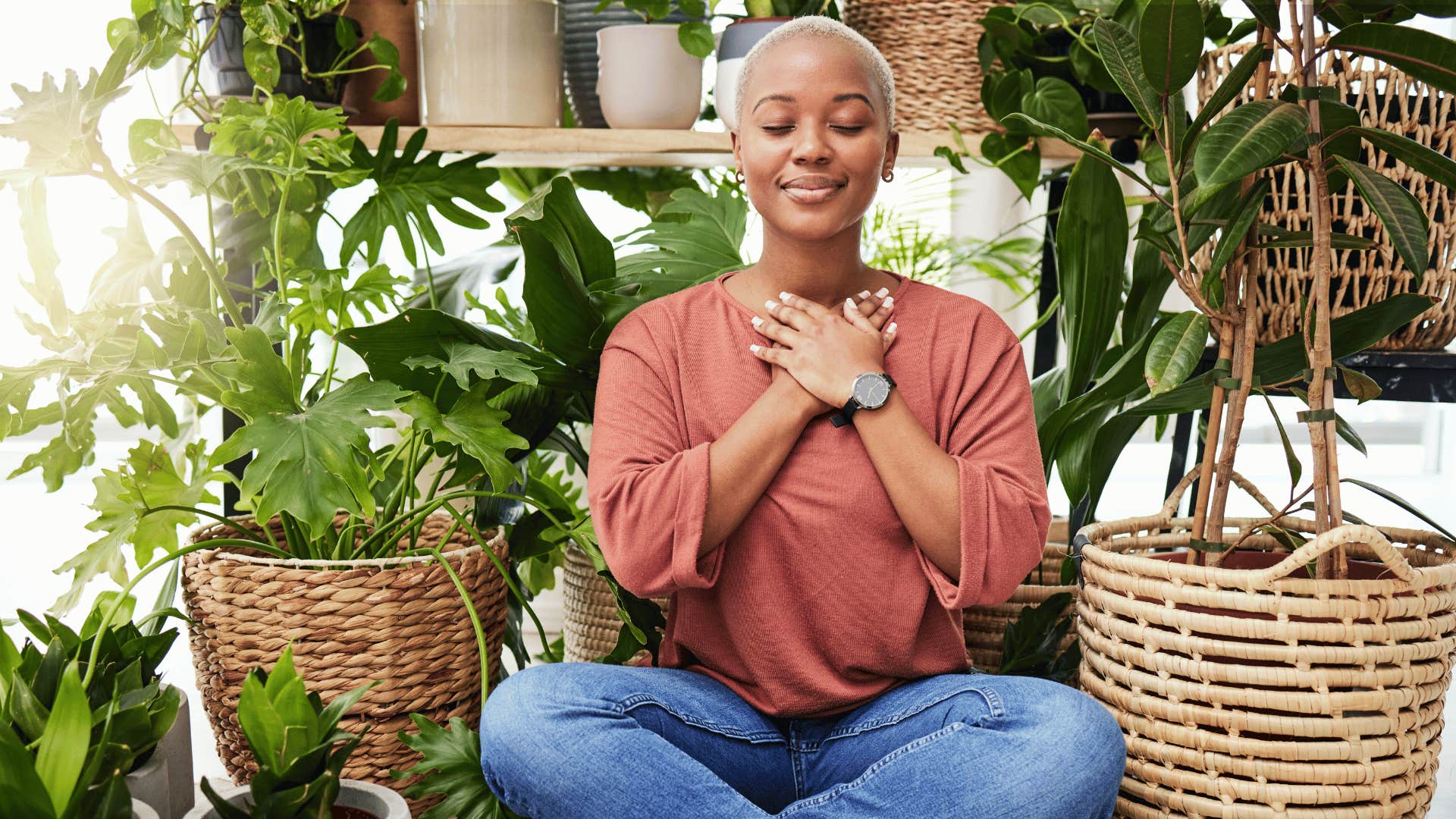 woman who enjoys quiet mornings appreciating small routines