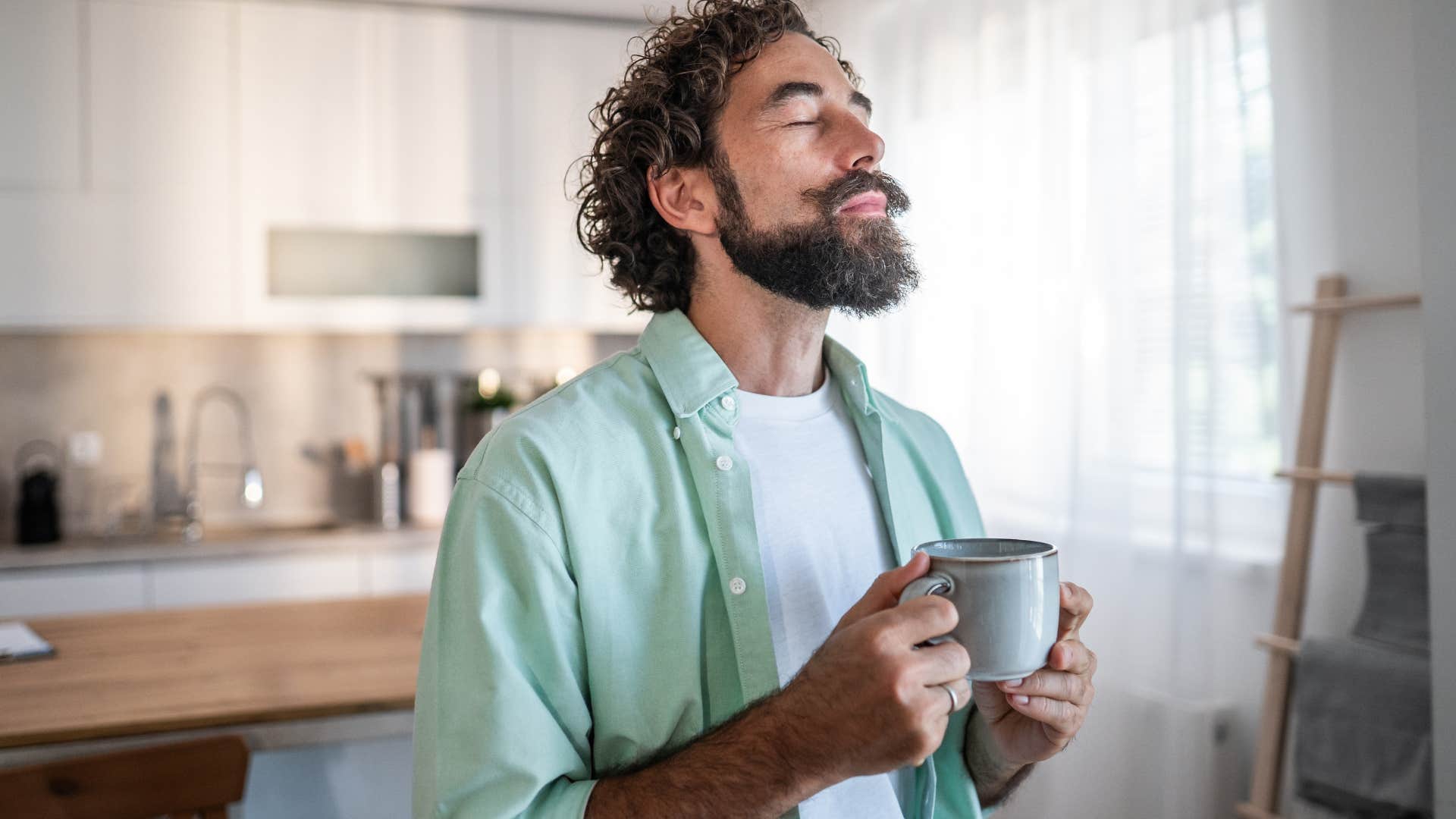 man who respects his boundaries resting at home