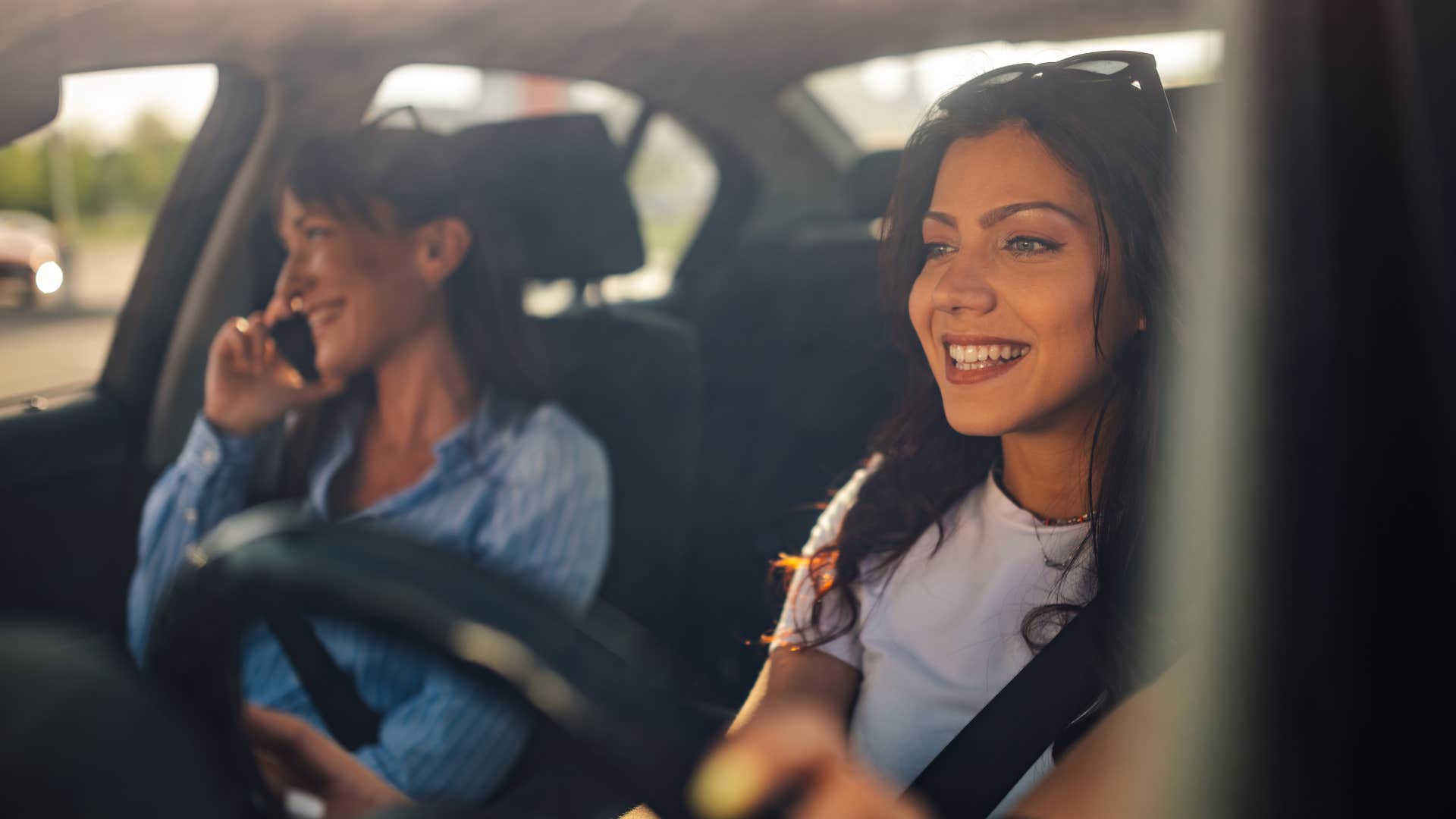 friends driving in the car with a purpose in life