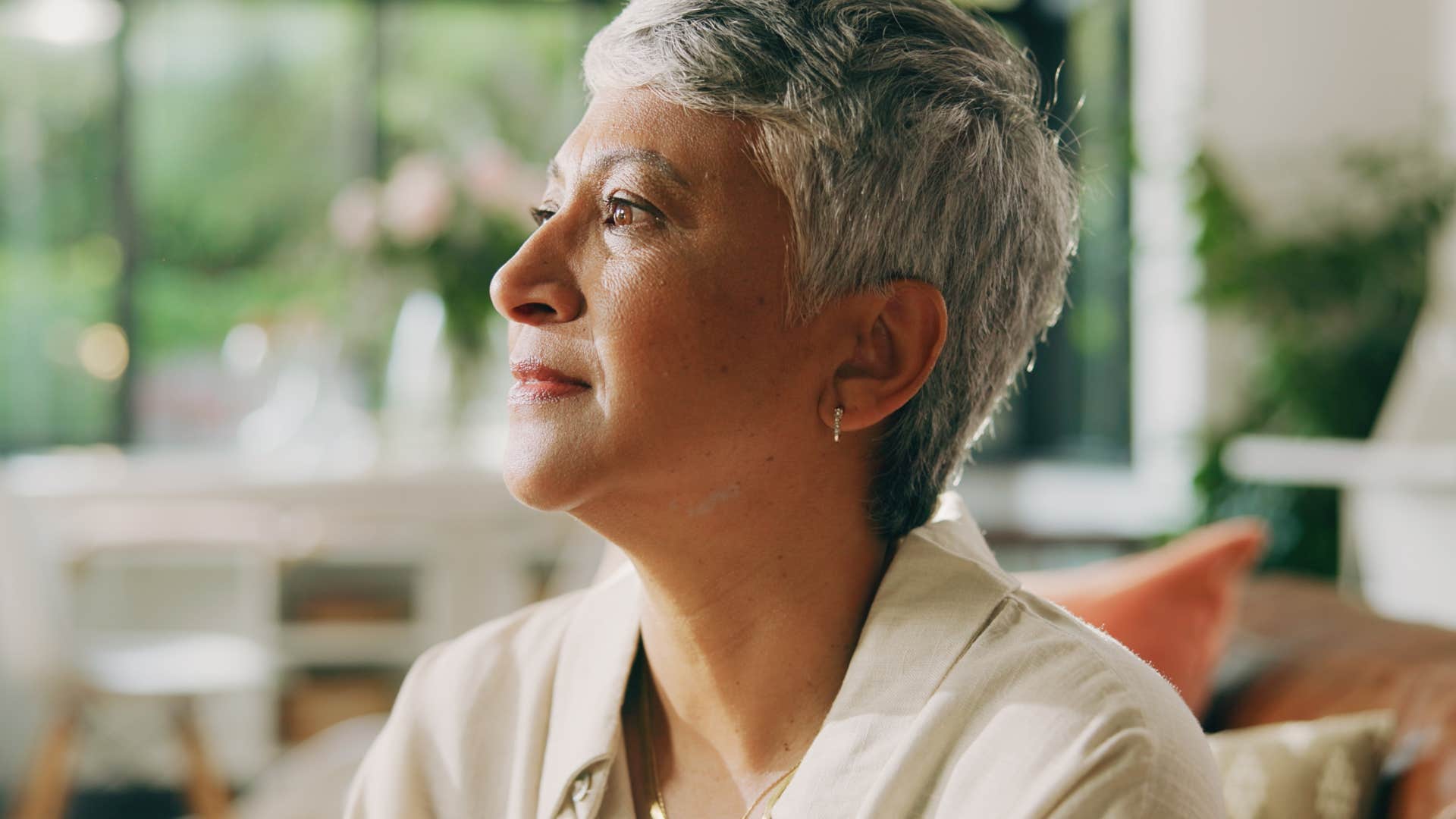 woman who's a deep thinker with a busy mind 