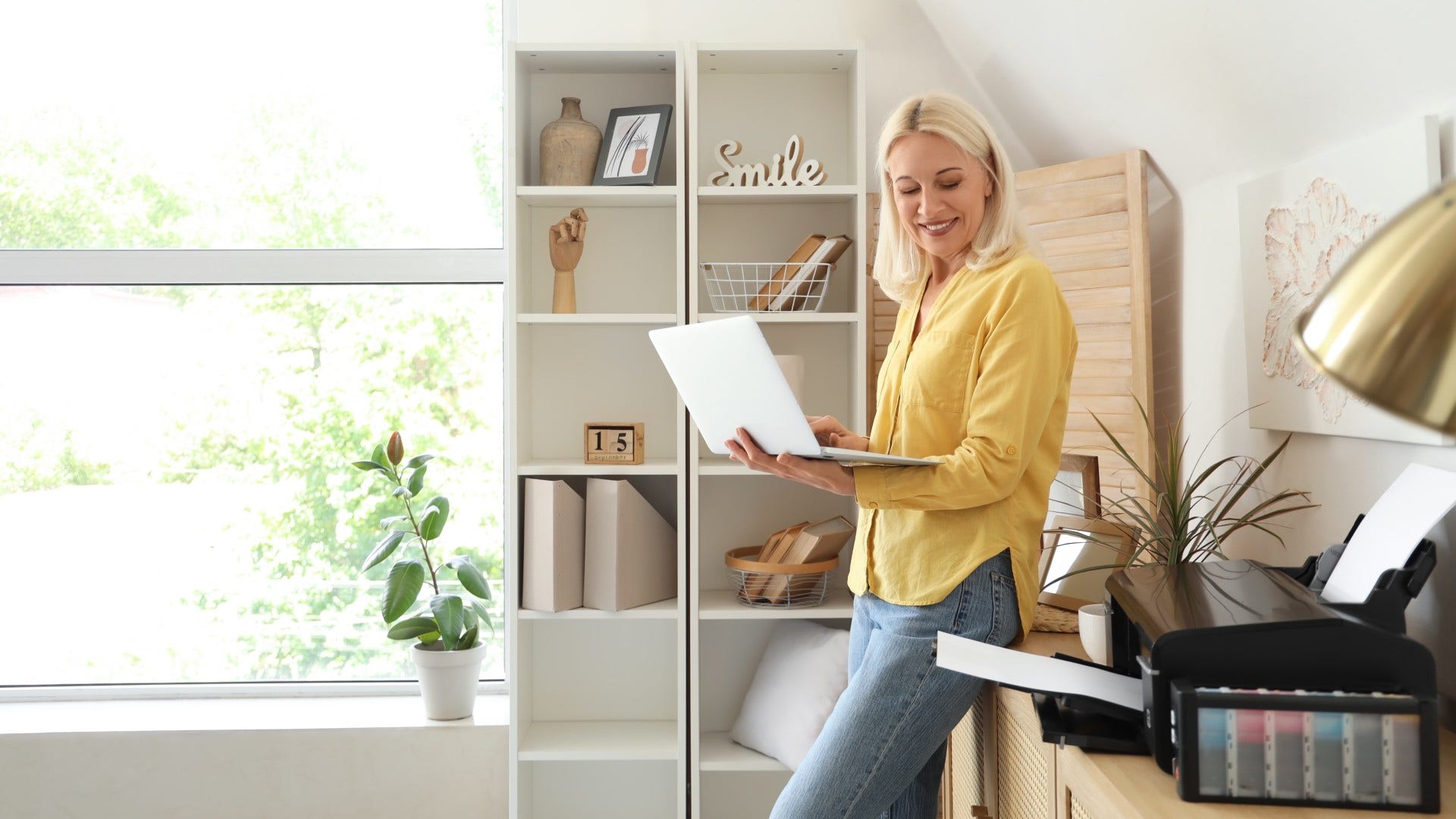 woman who remembers life before the internet printing documents