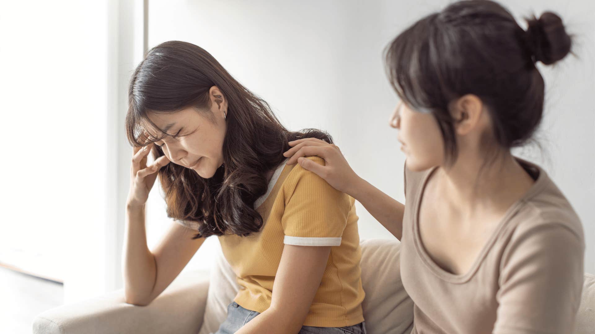 woman who stays calm during arguments as she chooses words carefully