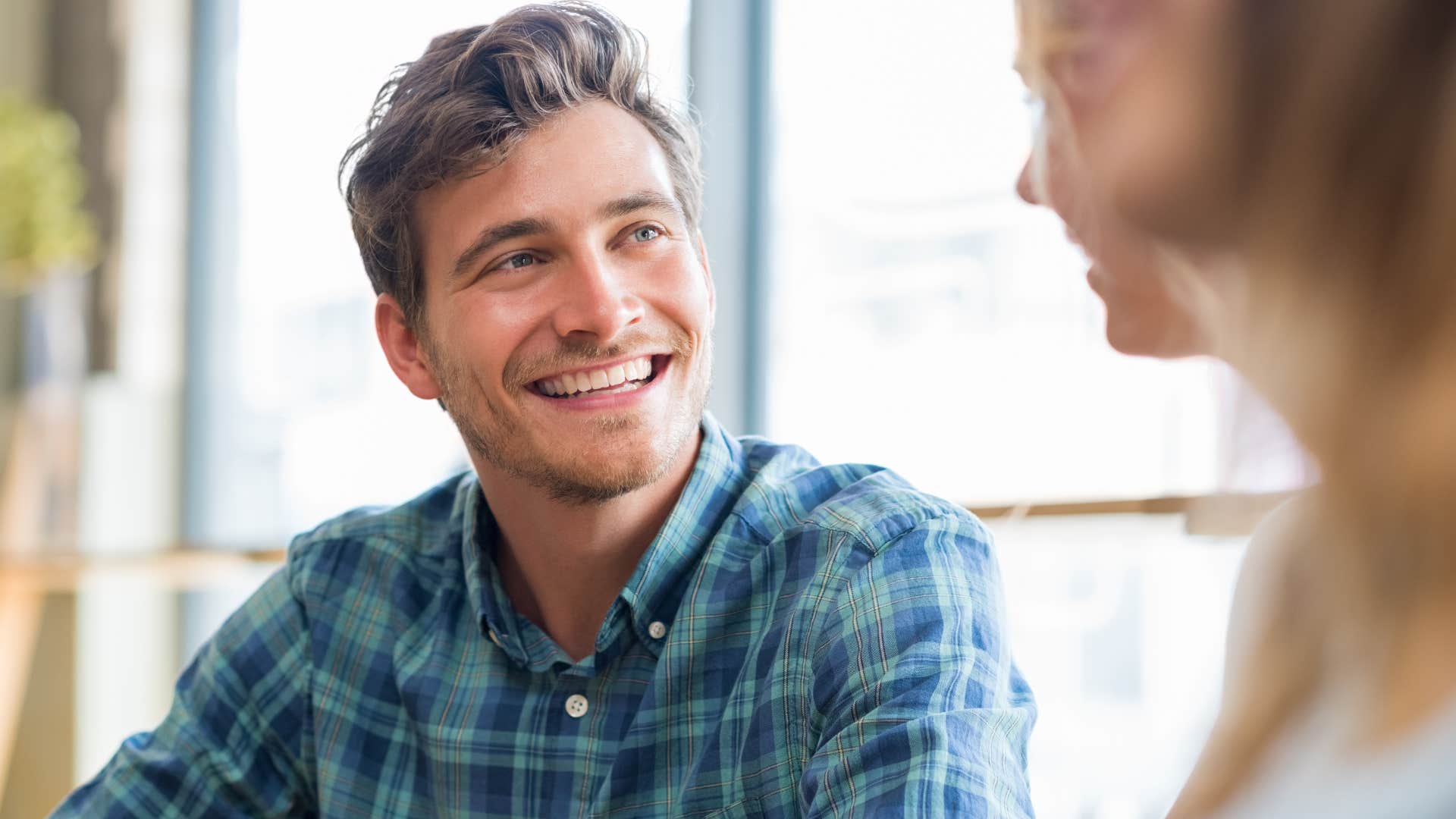 man being a direct communicator with his partner