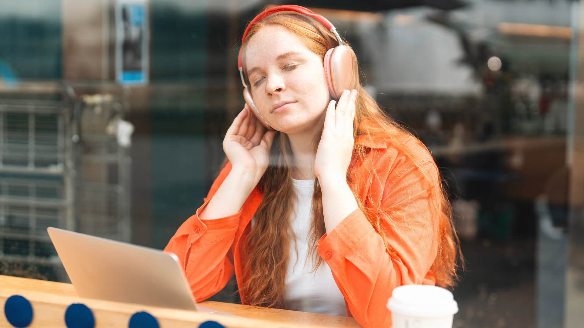grounded woman listening to music she loved in her 20s