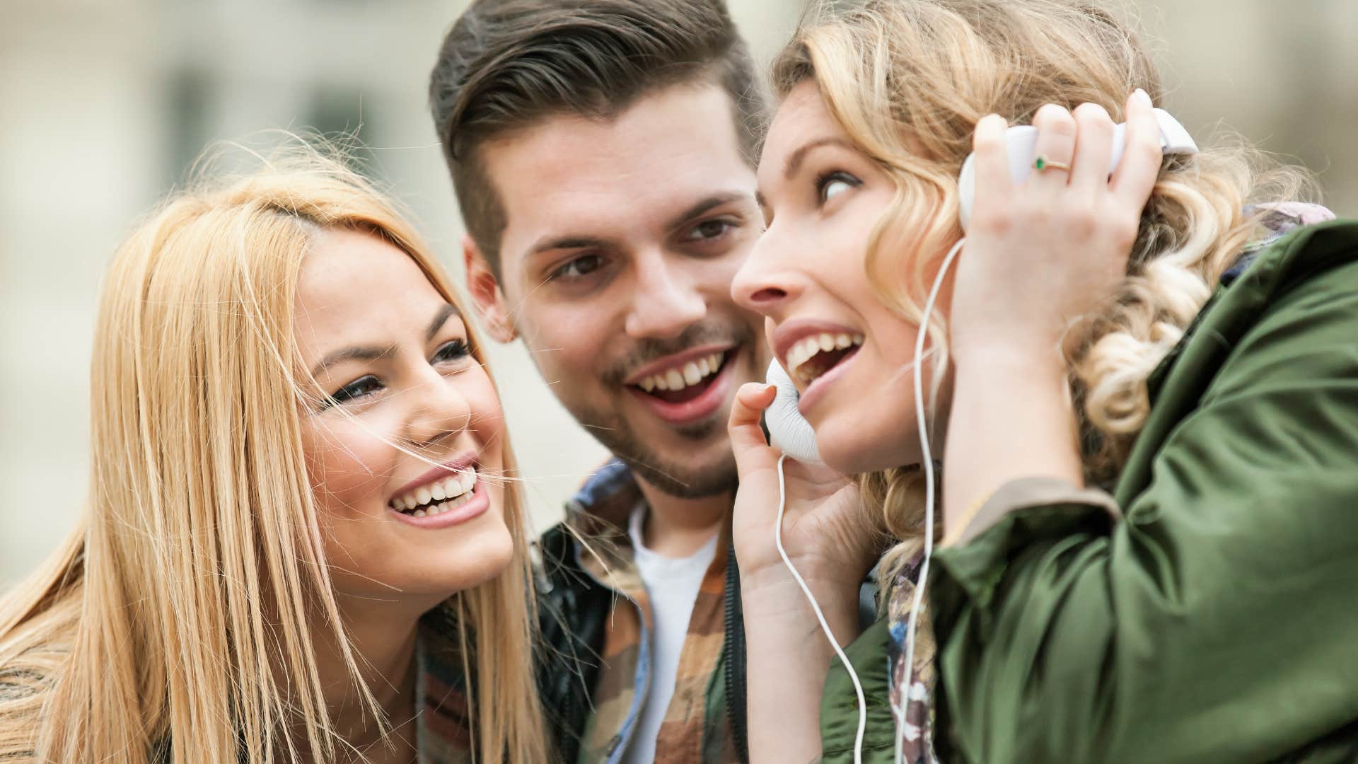 well-connected friends talking and listening to music from their 20s