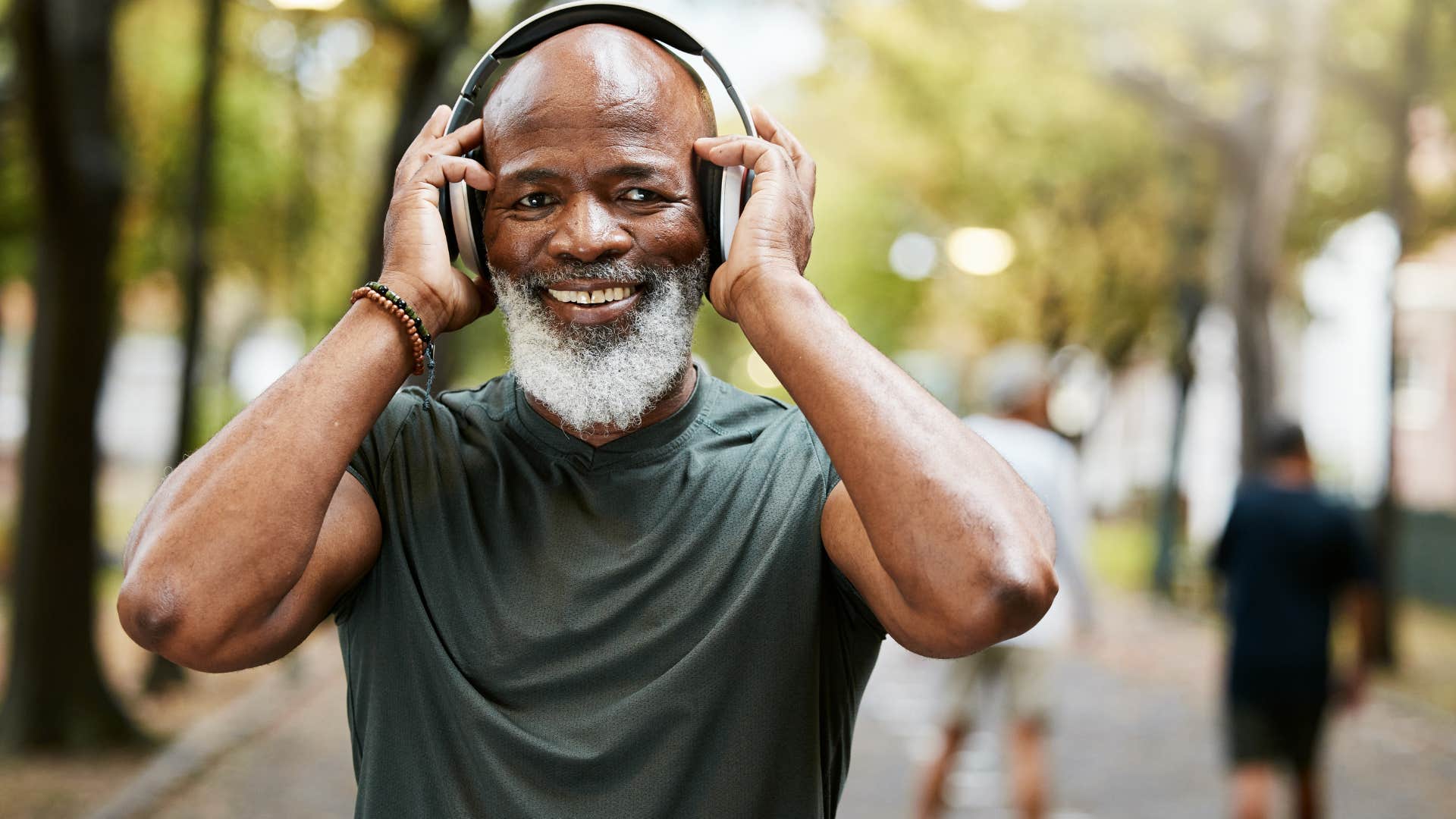 Man who knows who he is listening to 80s and 90s music